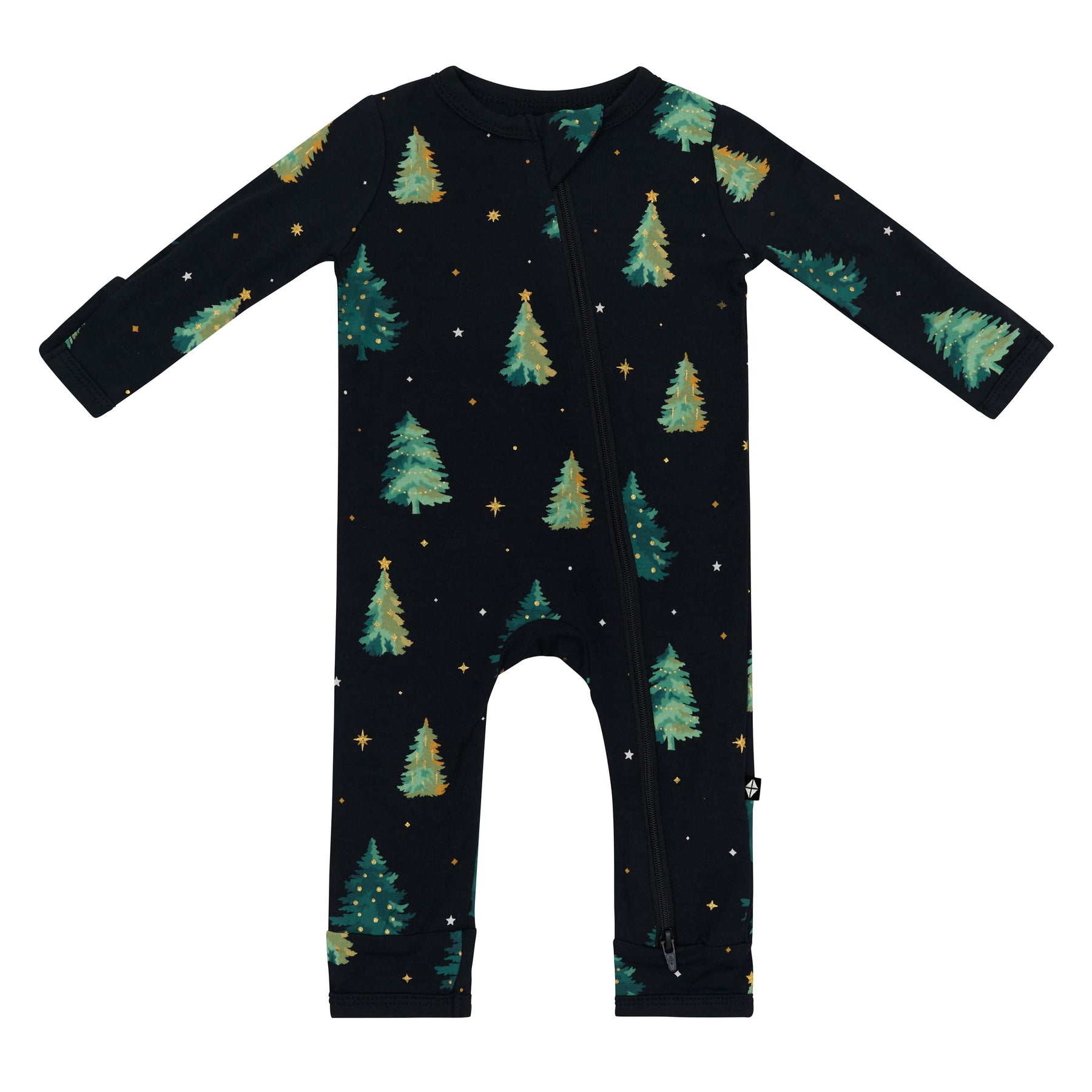 Product photo of the Zippered Romper in Twinkle Tree