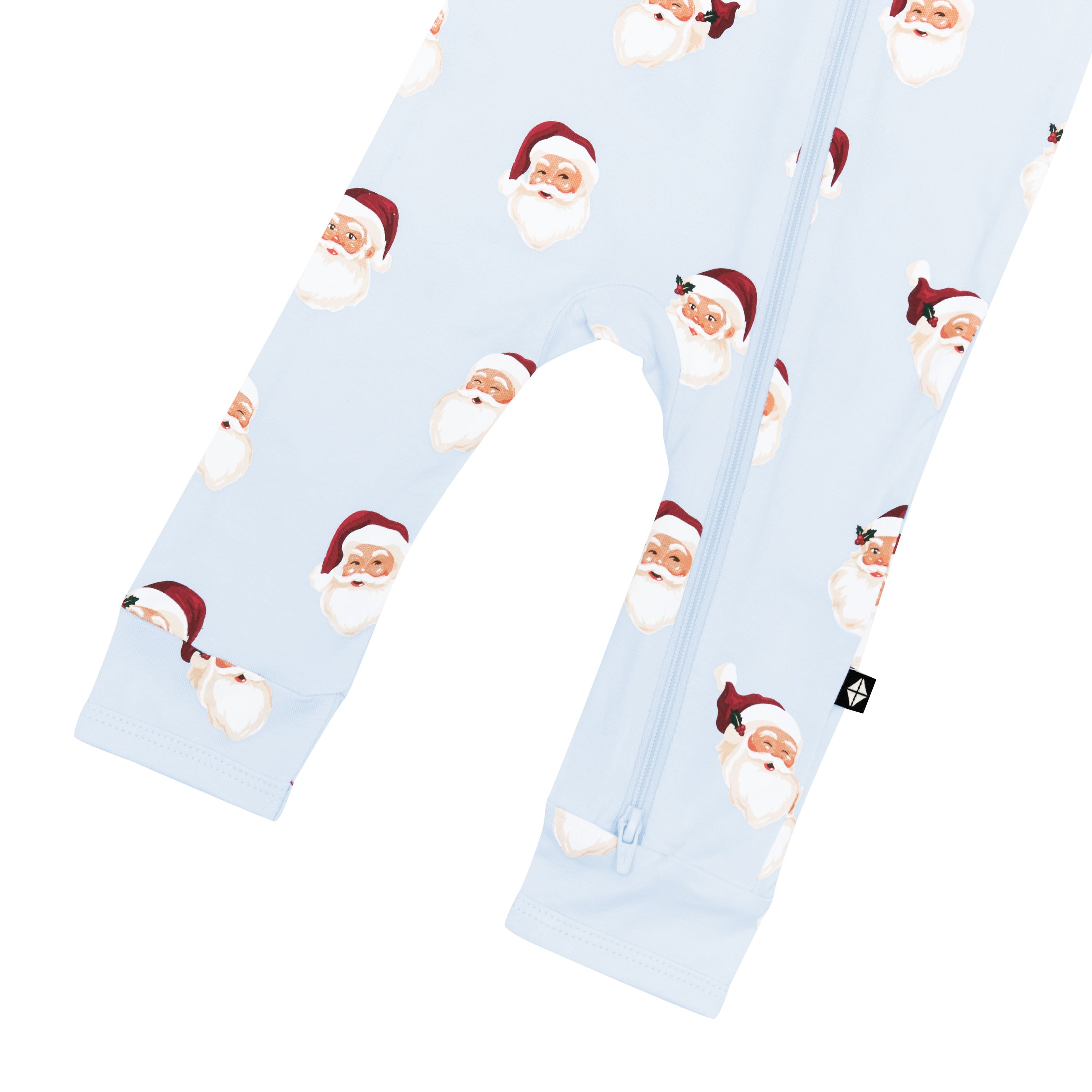 Zippered Romper in Vintage Santa