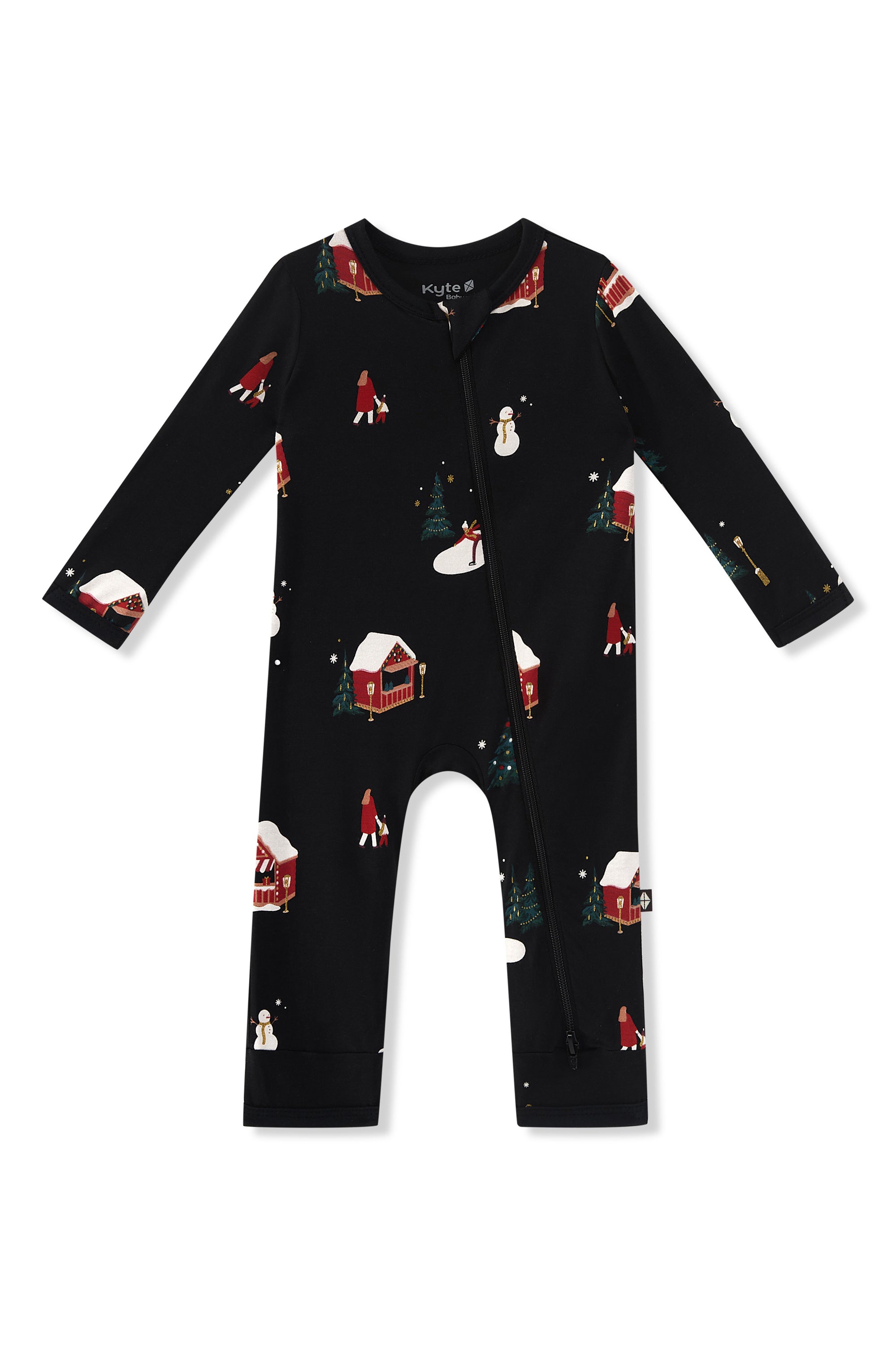 Zippered Romper in Winter Wonderland