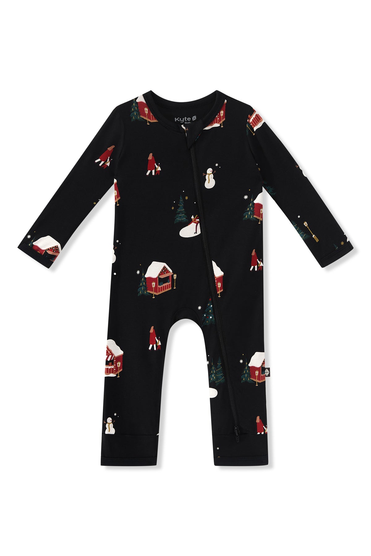 Zippered Romper in Winter Wonderland