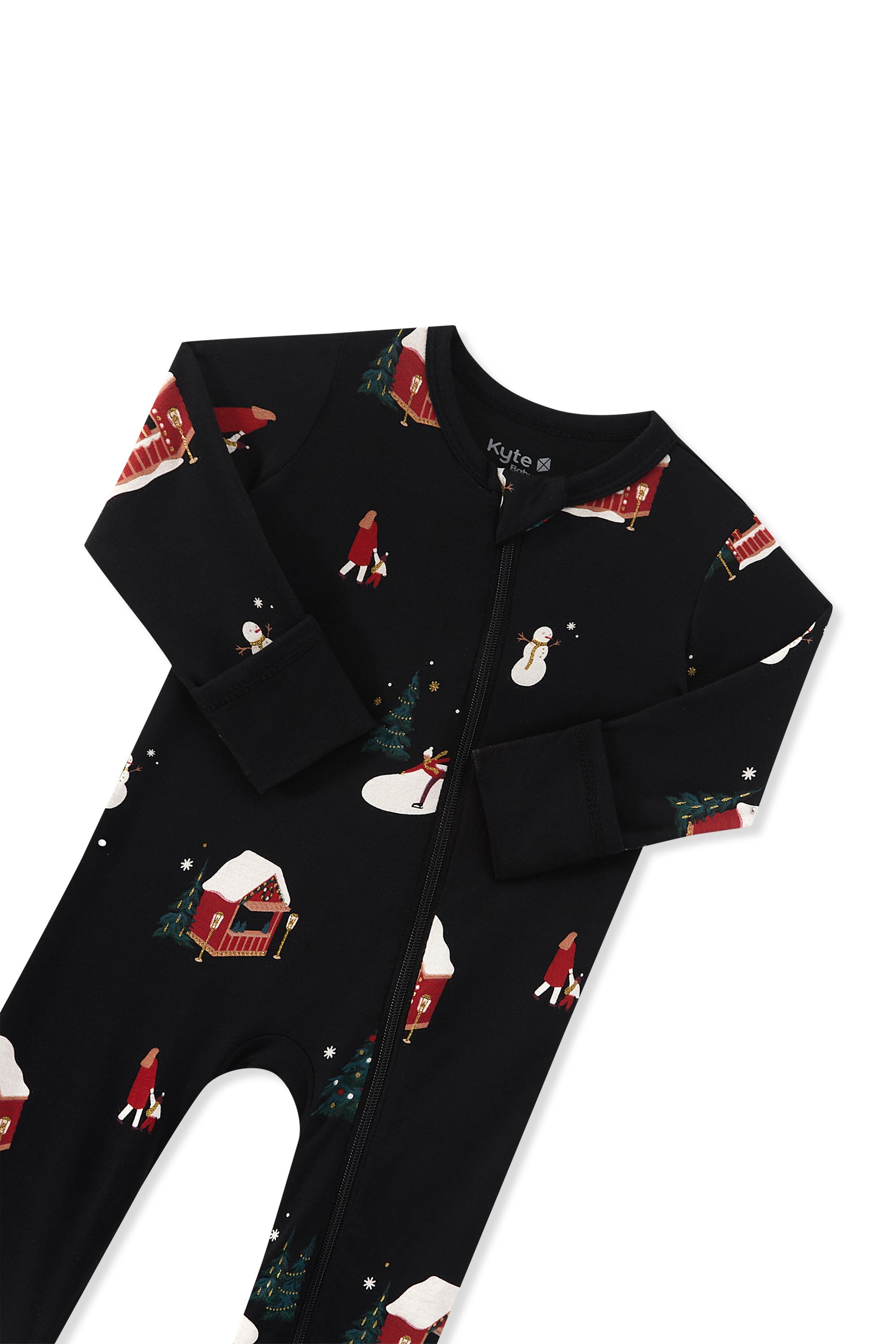 Zippered Romper in Winter Wonderland