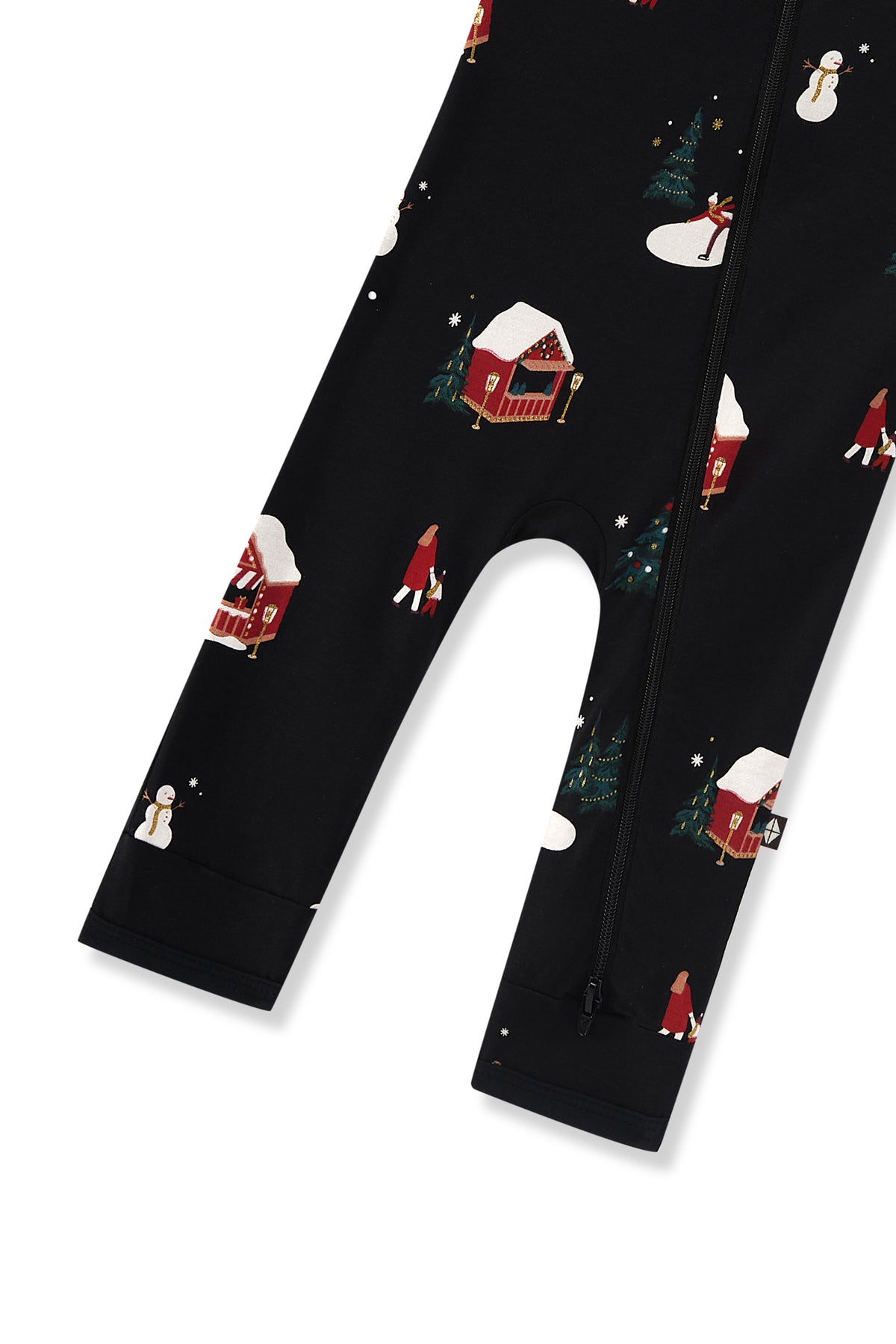 Zippered Romper in Winter Wonderland