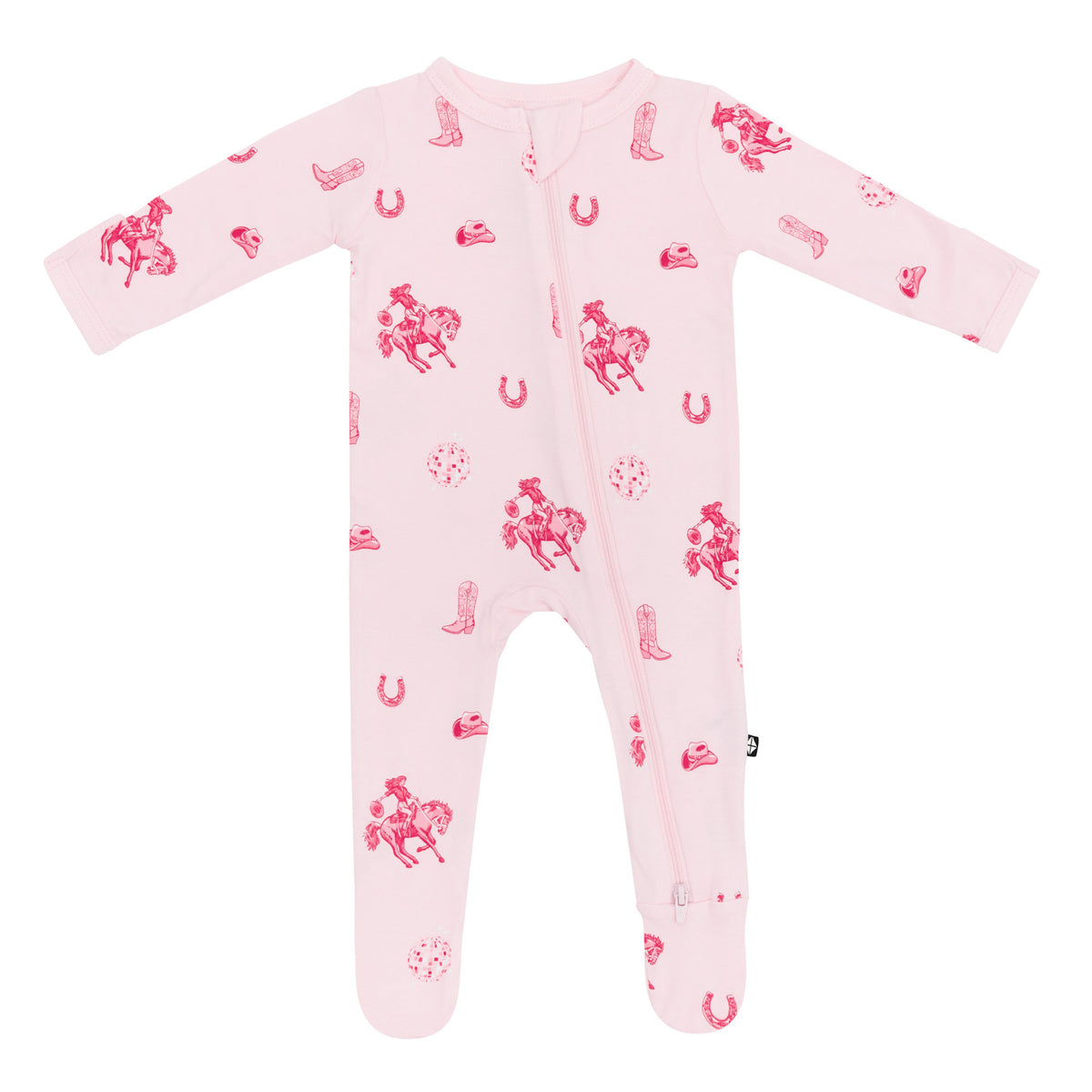 Product photo of the Zippered Footie in Disco Cowgirl