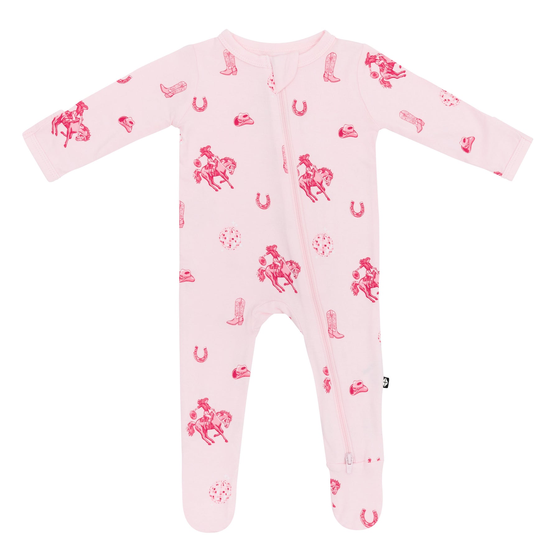 Product photo of the Zippered Footie in Disco Cowgirl