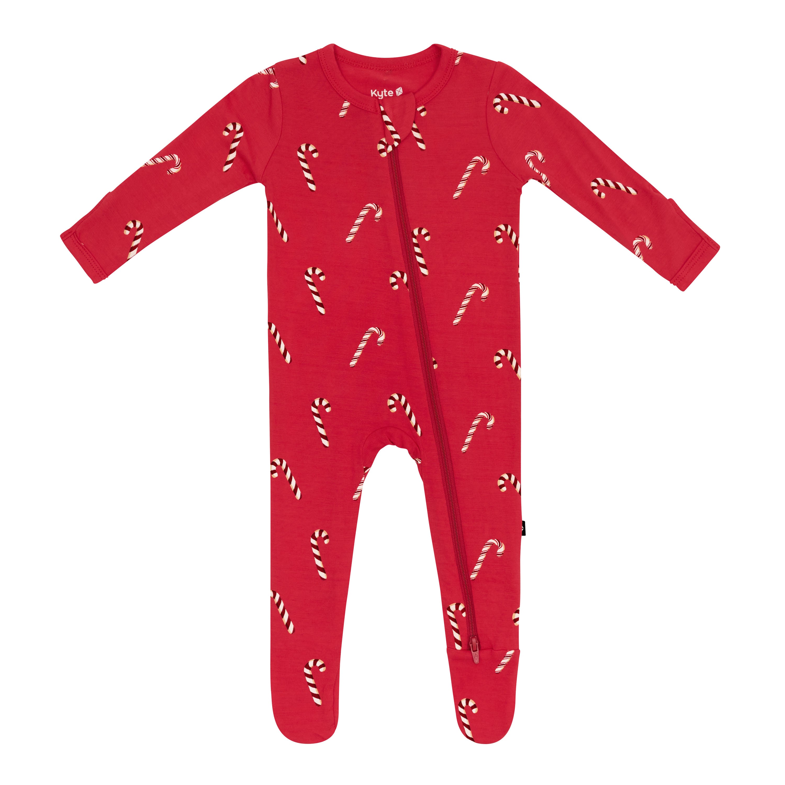 Zippered Footie in Candy Cane