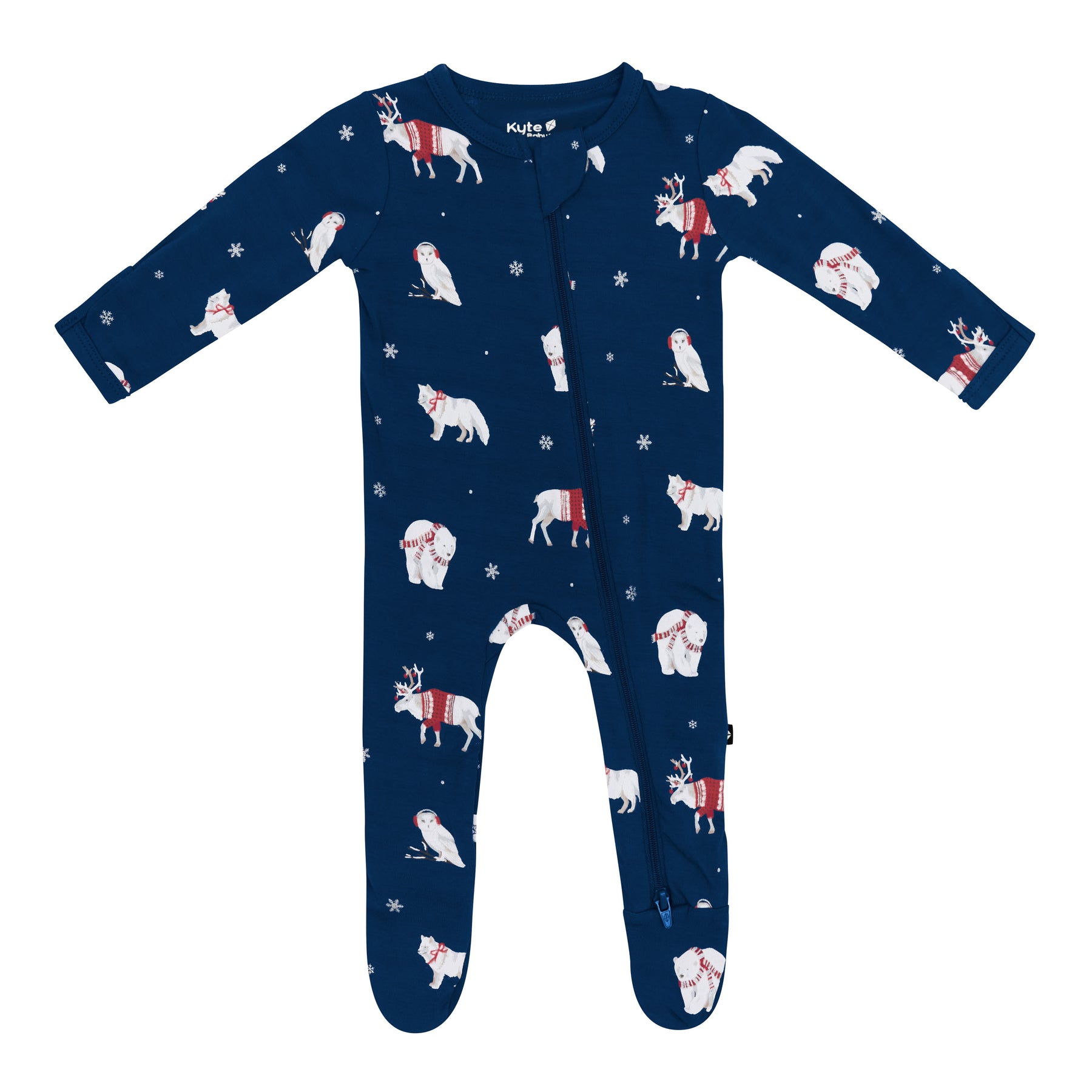 Product photo of the Zippered Footie in Frosty Friends