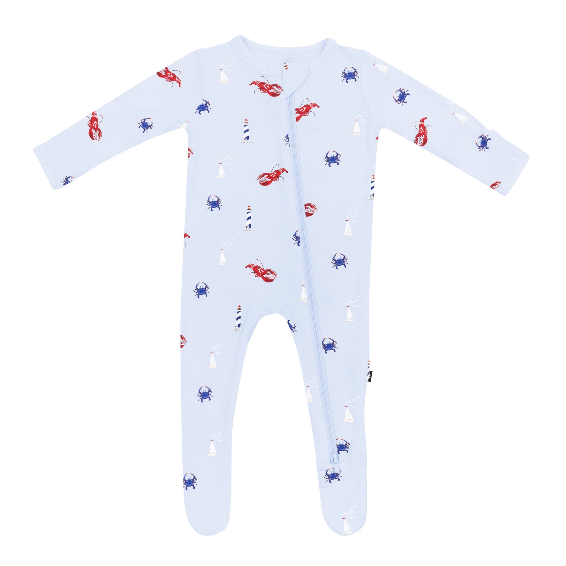 Product photo of Kyte Baby's Zippered Footie in Harbor