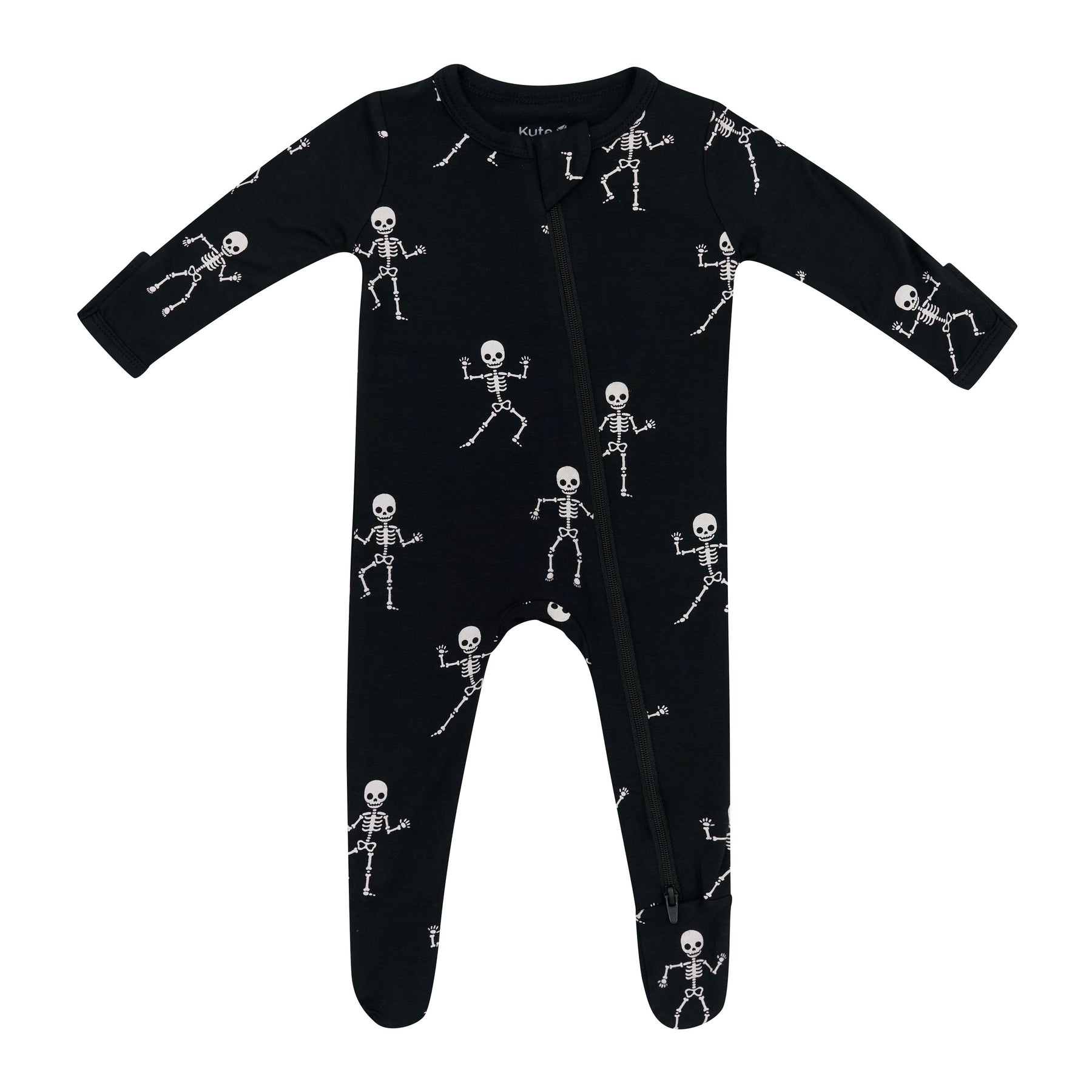 Zippered Footie Halloween pajamas in Skeleton