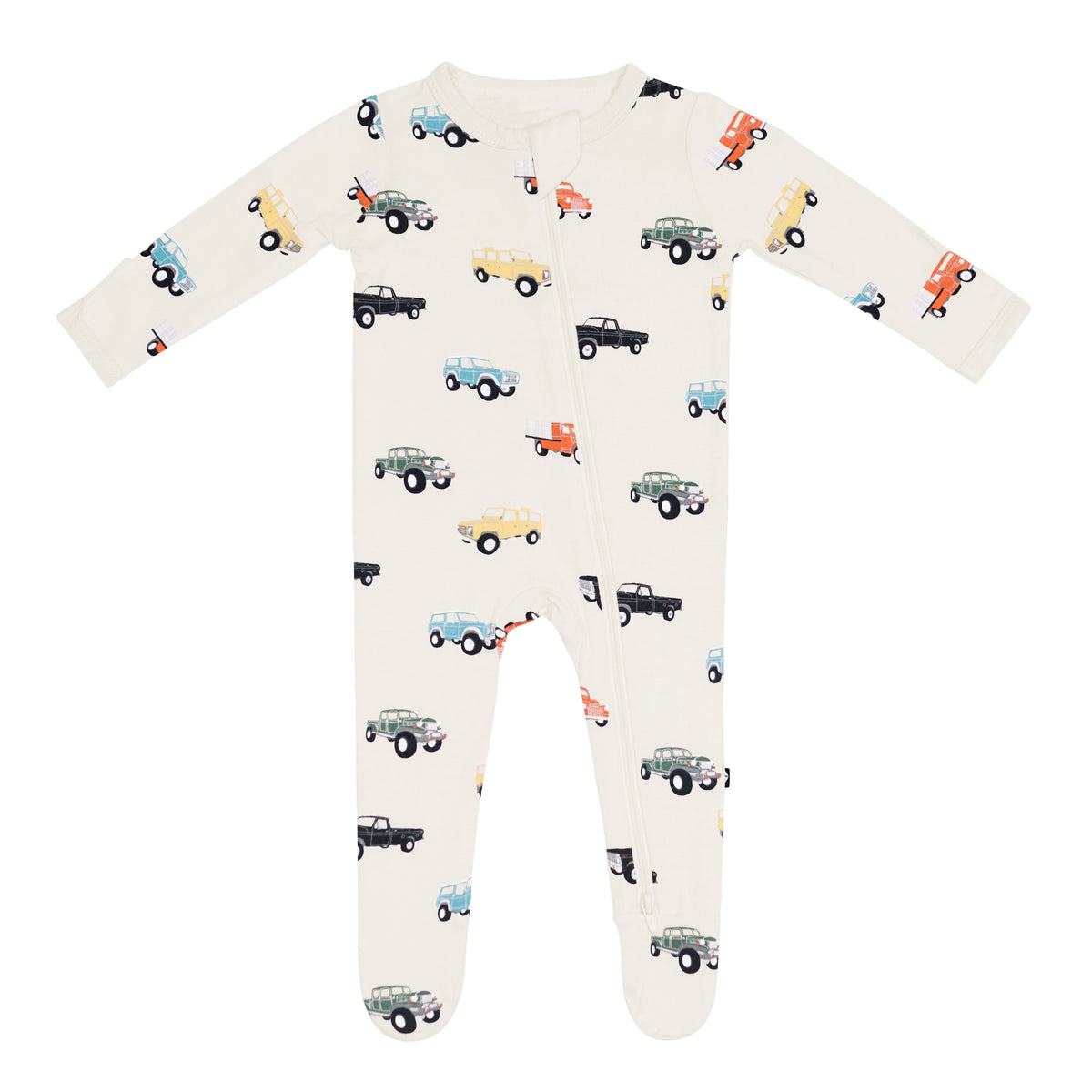 Zippered Footie in Vintage Truck