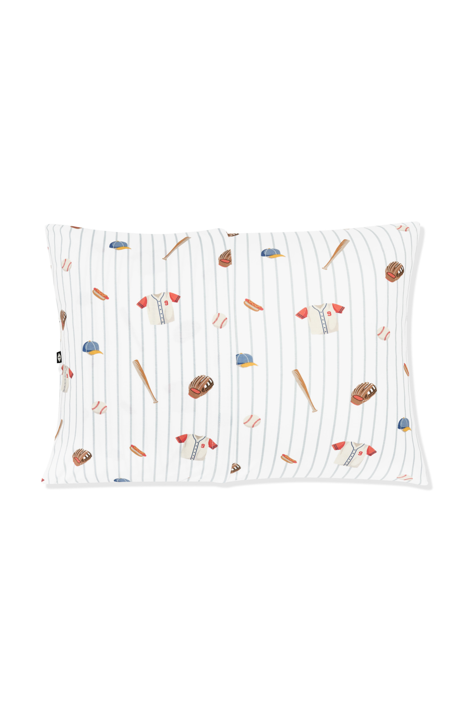 Back of the Toddler Pillowcase in Home Run showing the envelope closure