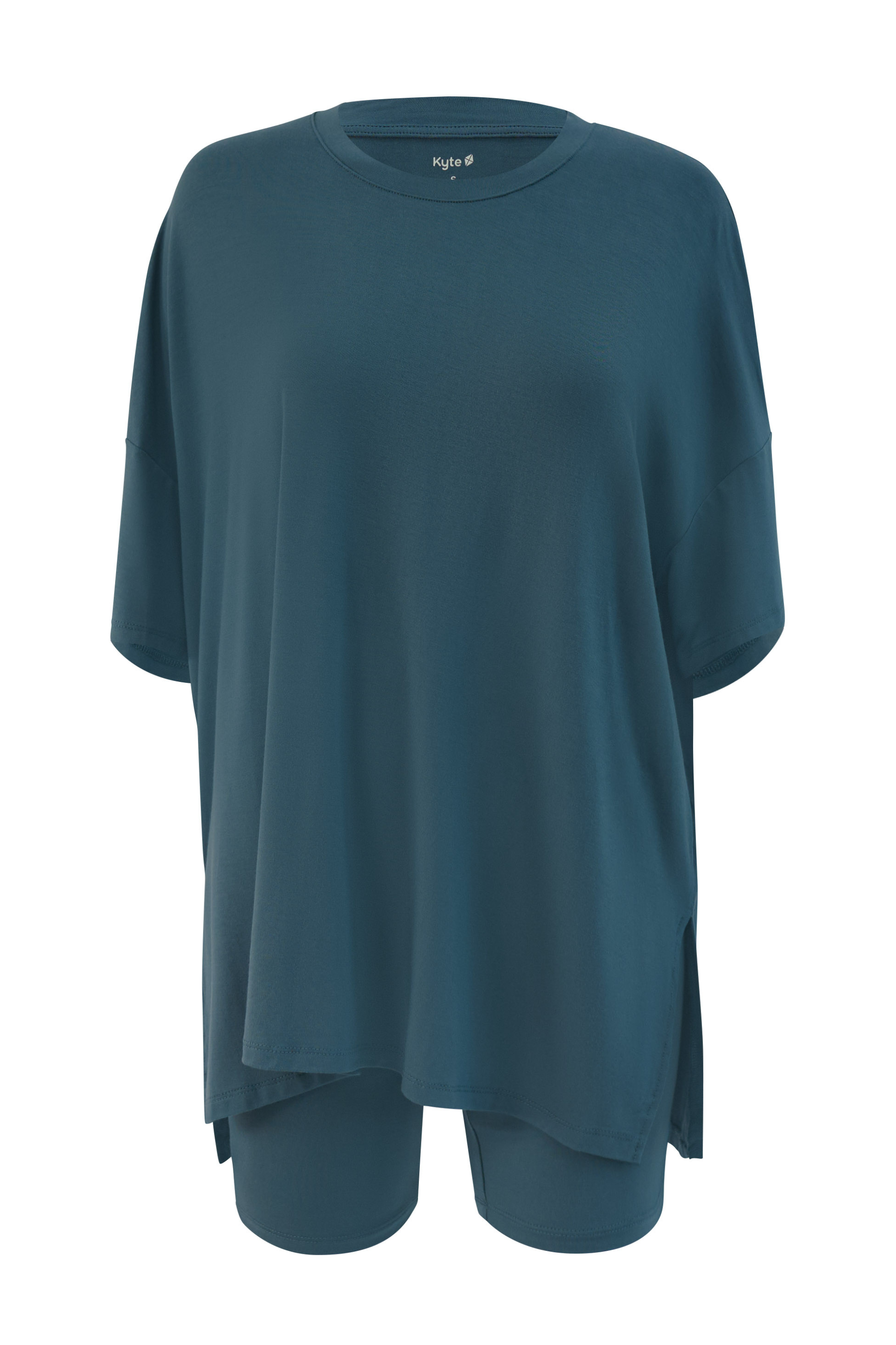 Front view of Women’s Biker Short Set in Atlantic