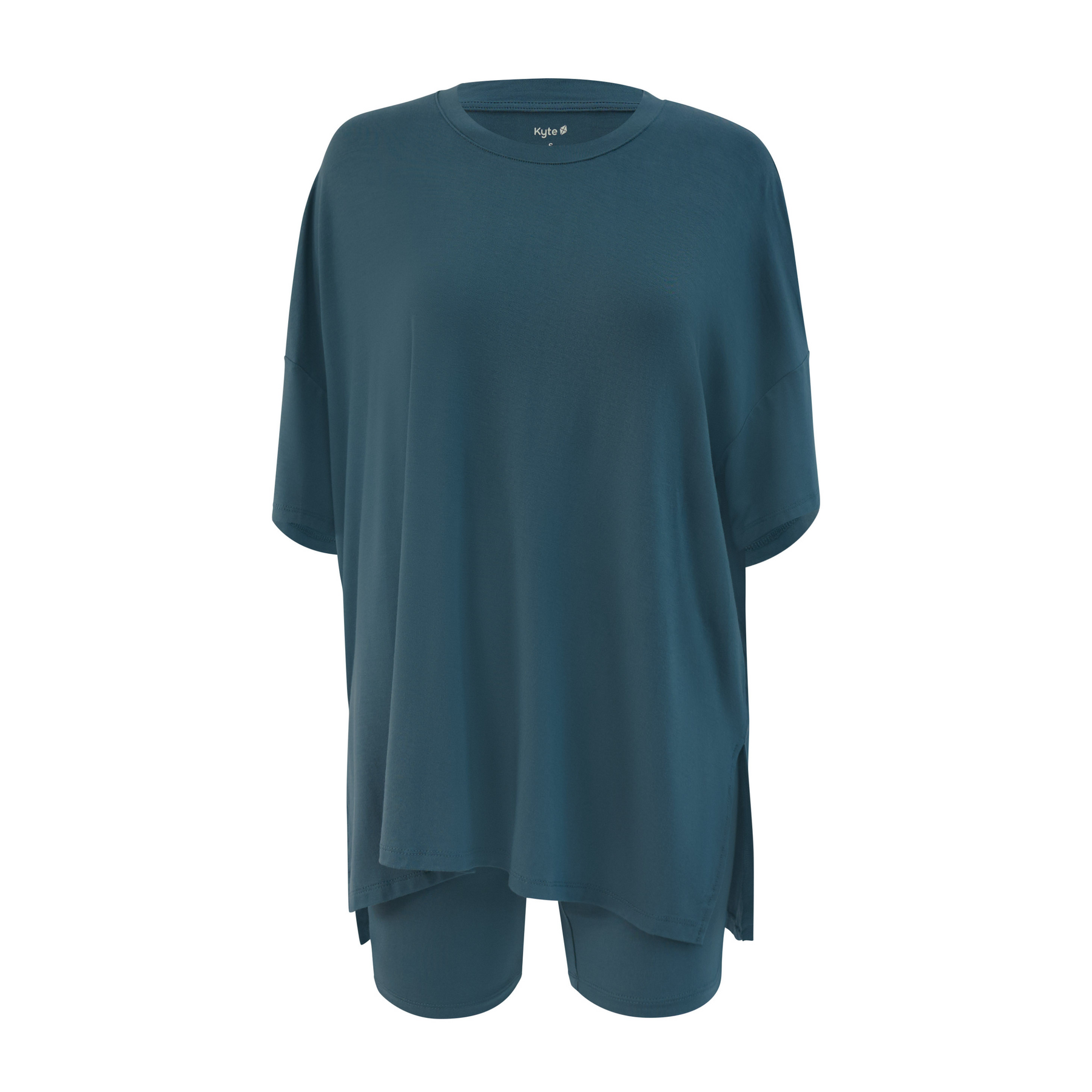 Front view of Women’s Biker Short Set in Atlantic