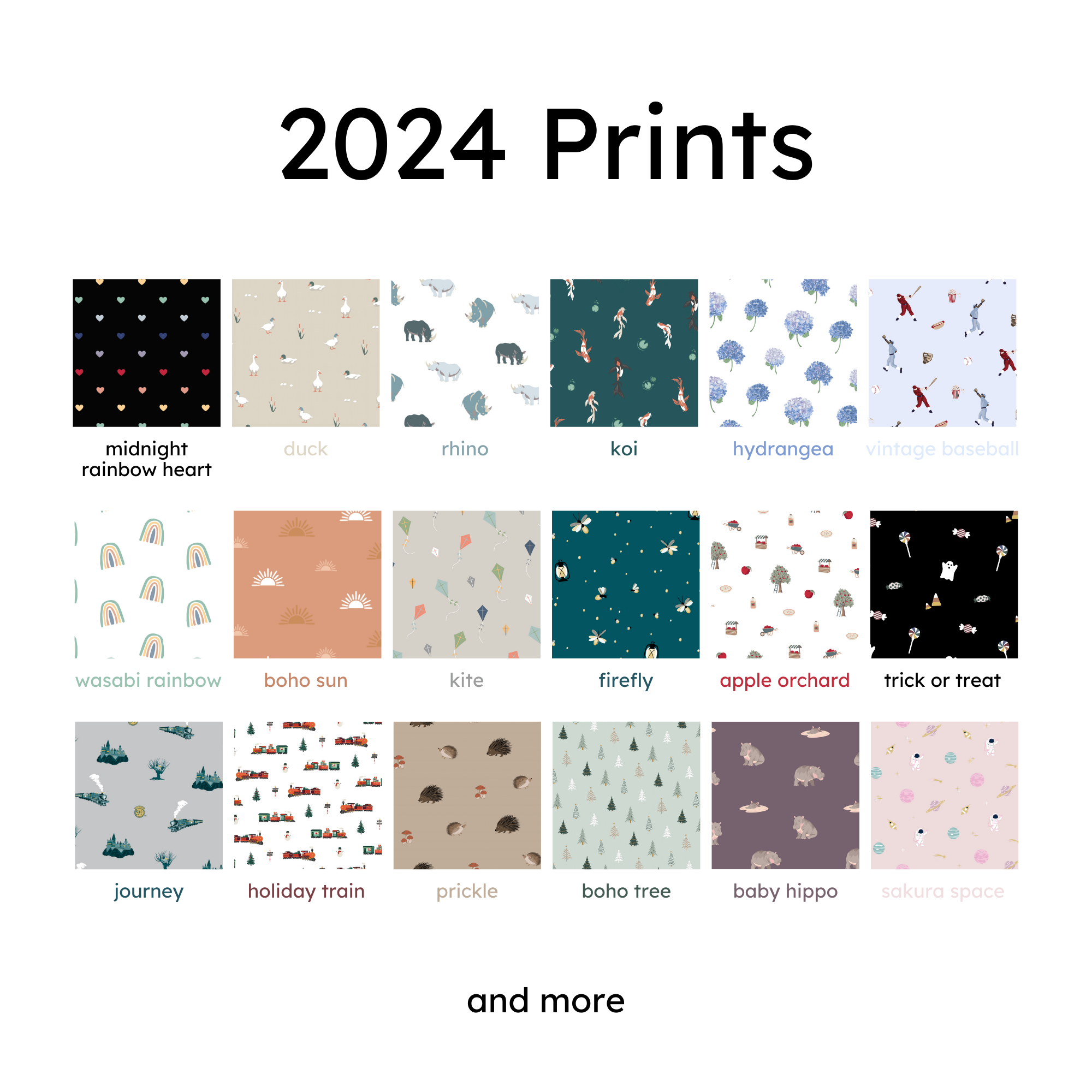 graphic showing some 2024 prints 