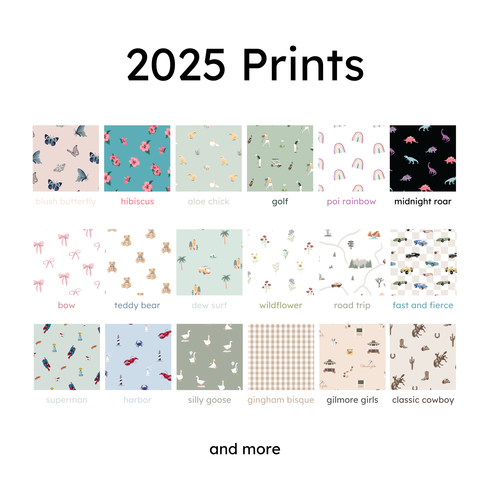2025 kyte baby print swatches