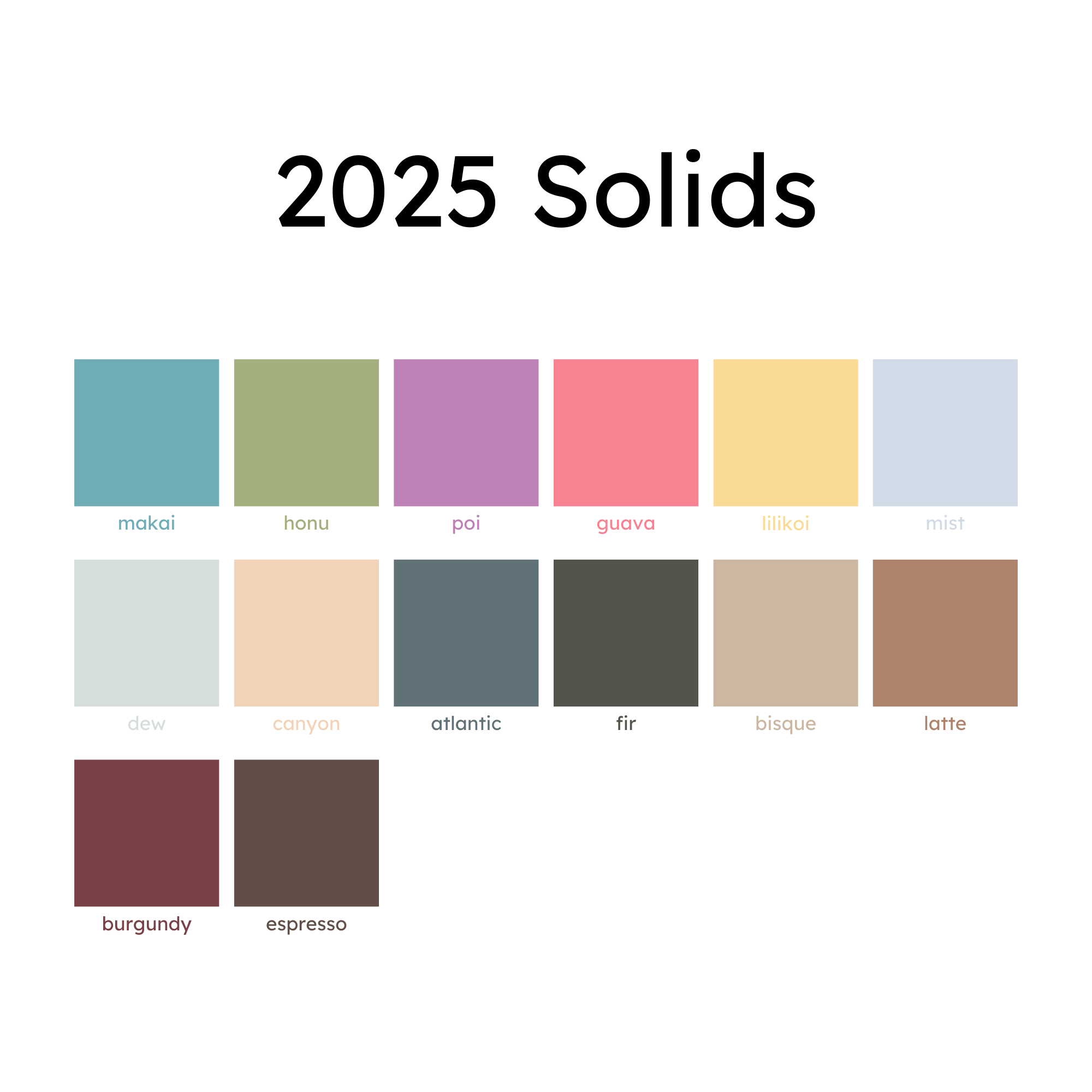2025 kyte baby solid swatches