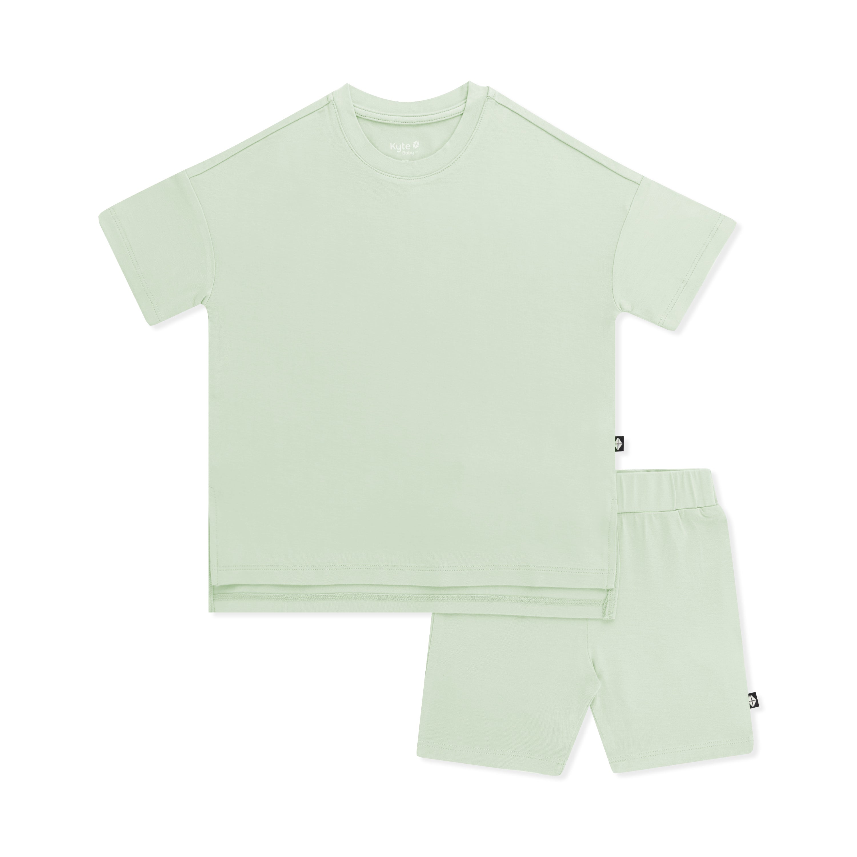 Product photo of the Toddler Biker Short Set in Basil