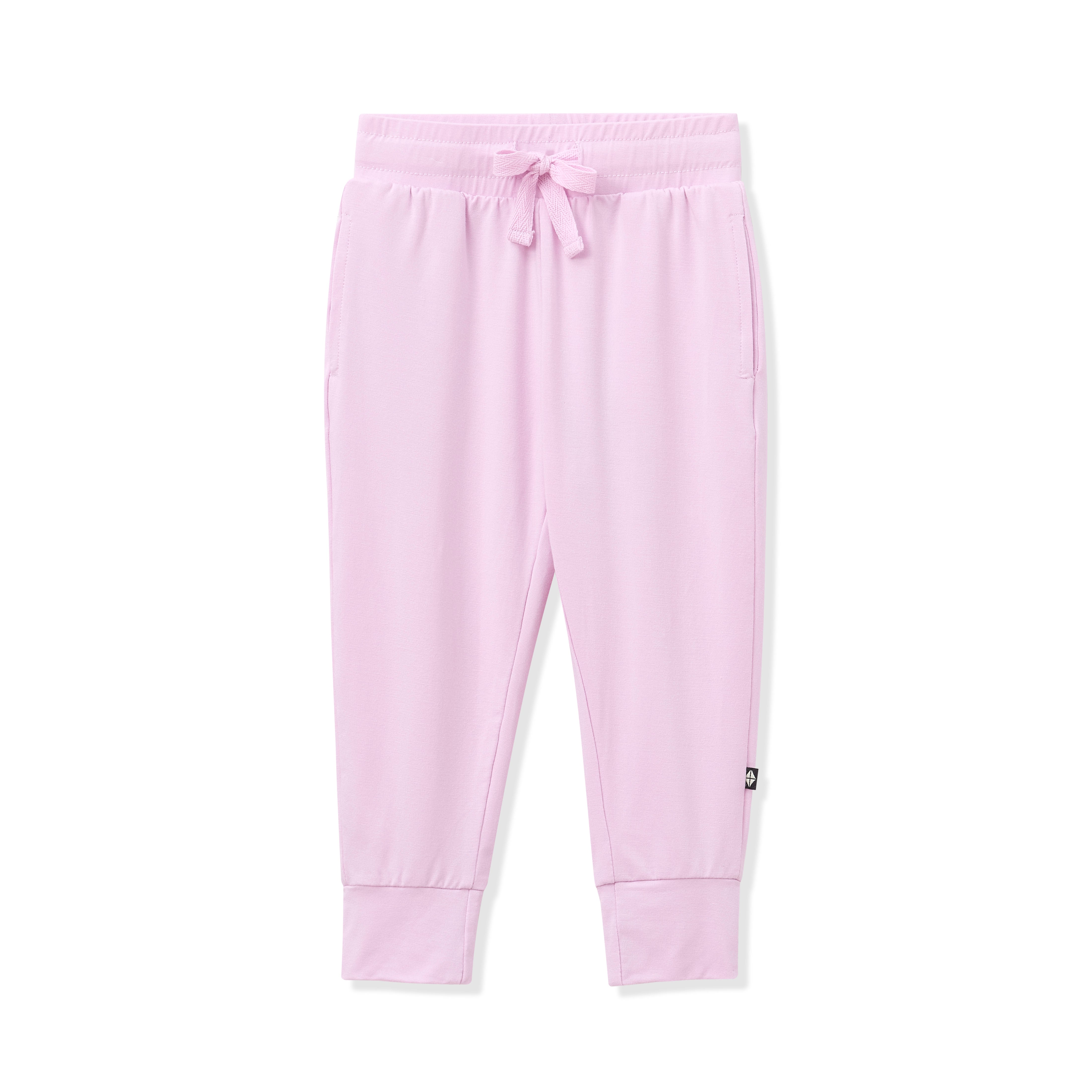 Purple jogger pant on a white background
