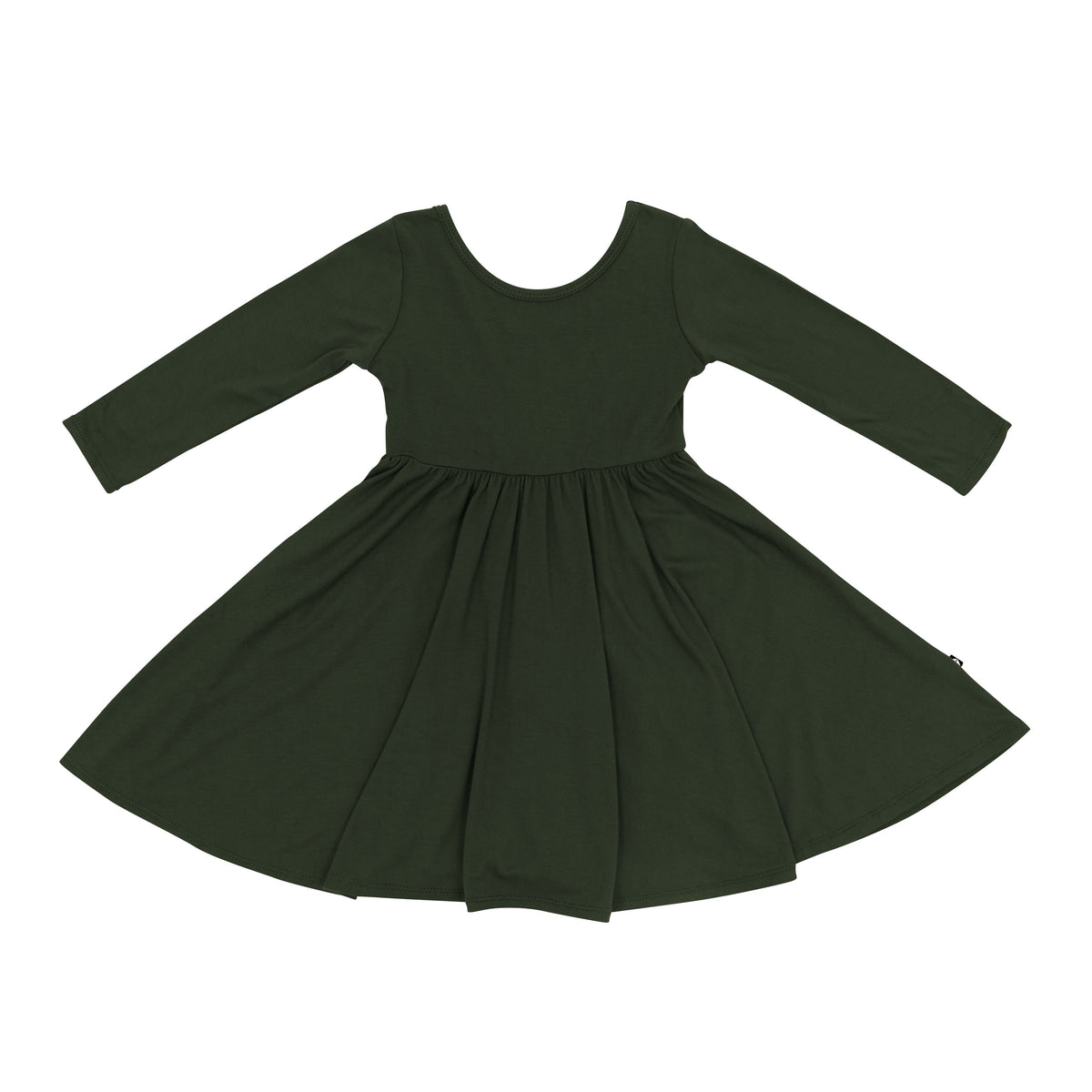 Product photo of the Long Sleeve Twirl Dress in Fir