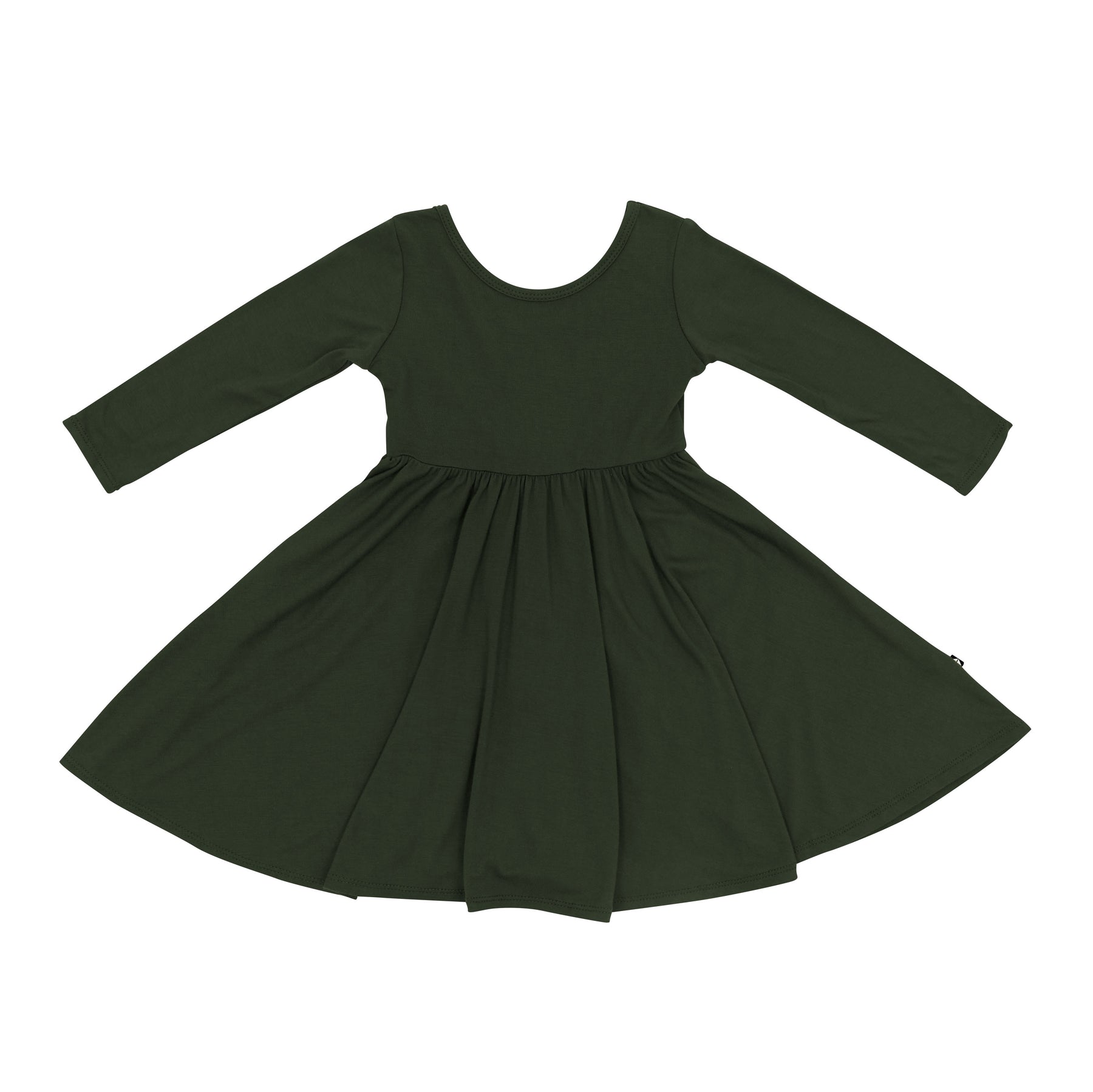 Product photo of the Long Sleeve Twirl Dress in Fir