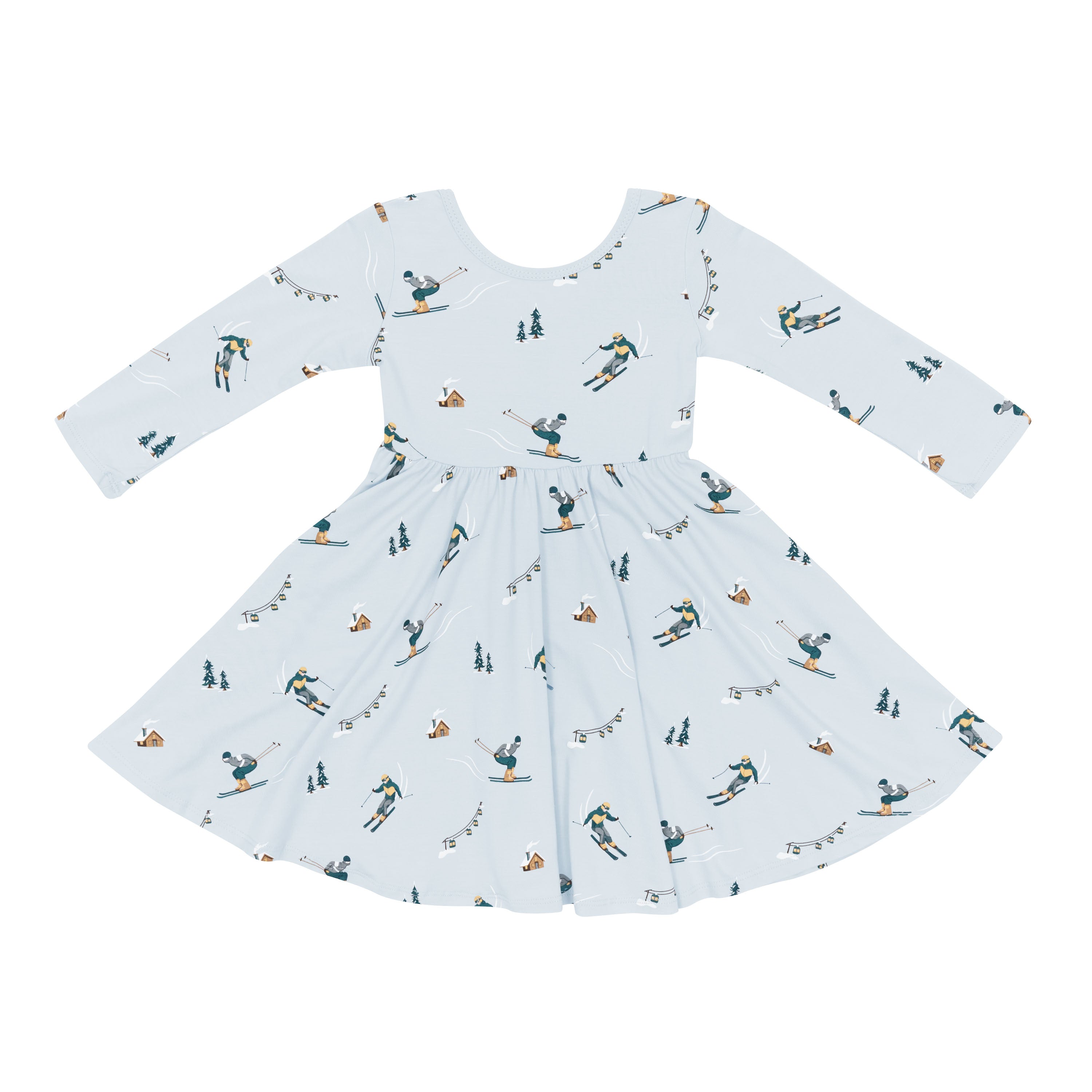 Product photo of the Long Sleeve Twirl Dress in Ski