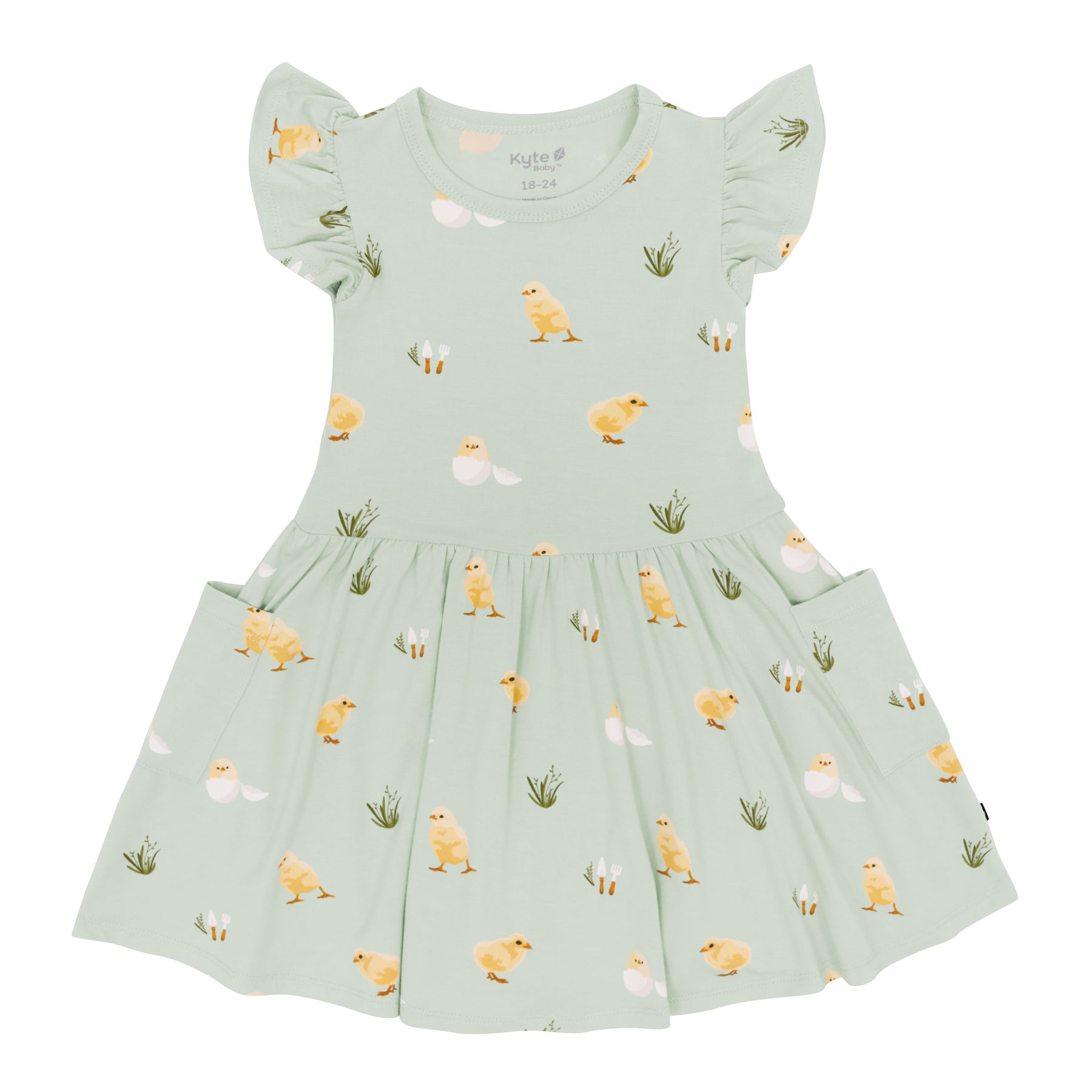 Pocket Dress in Aloe Chick