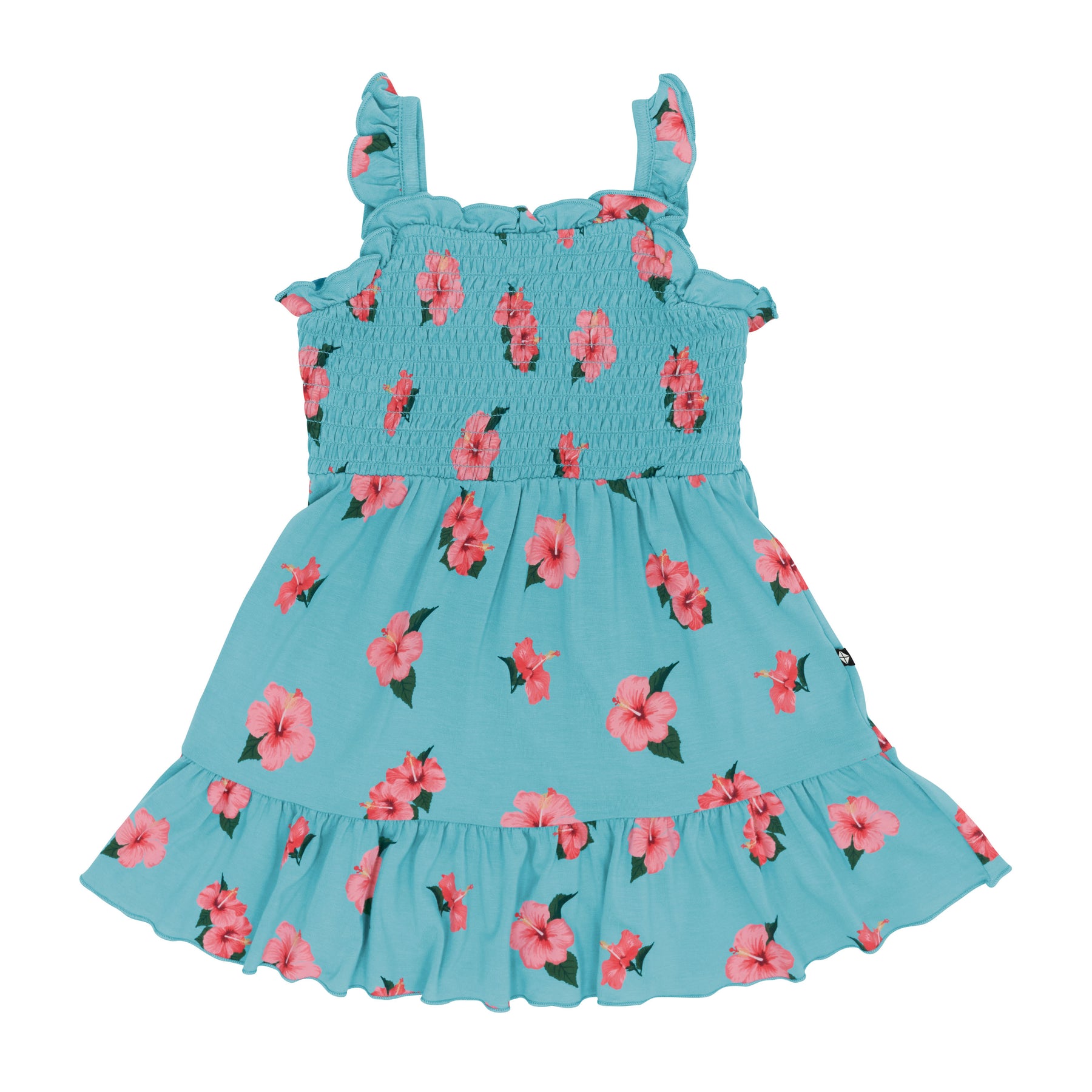 Smocked Dress in Hibiscus