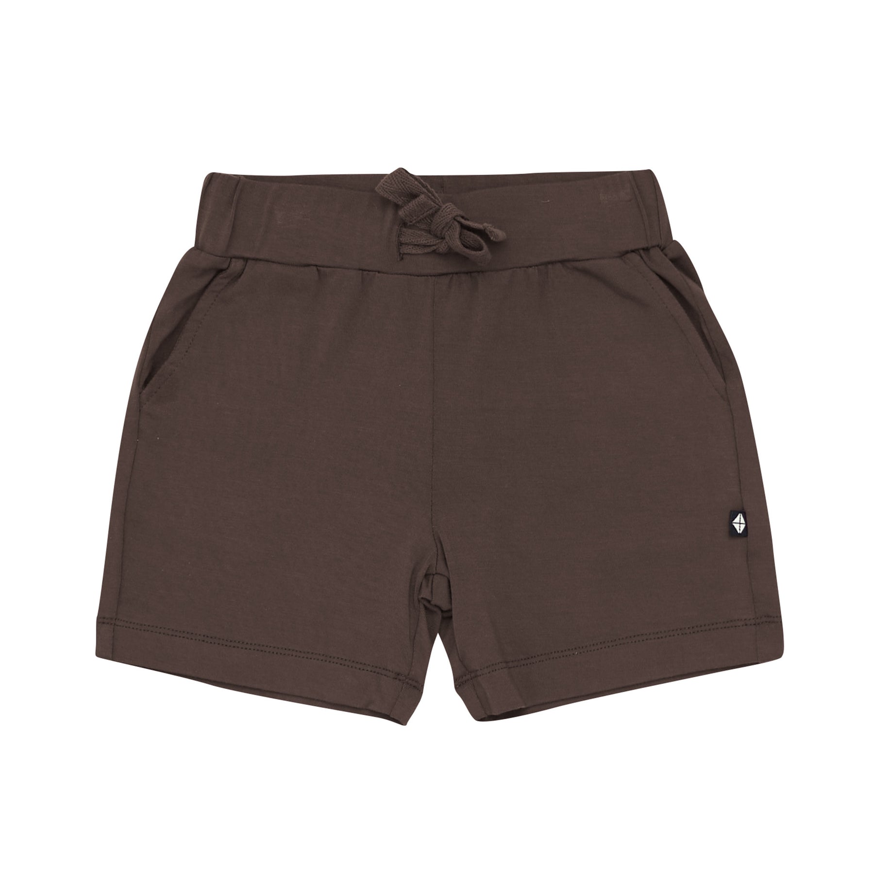 Product photo of the Drawstring Short in Espresso shown on a white surface