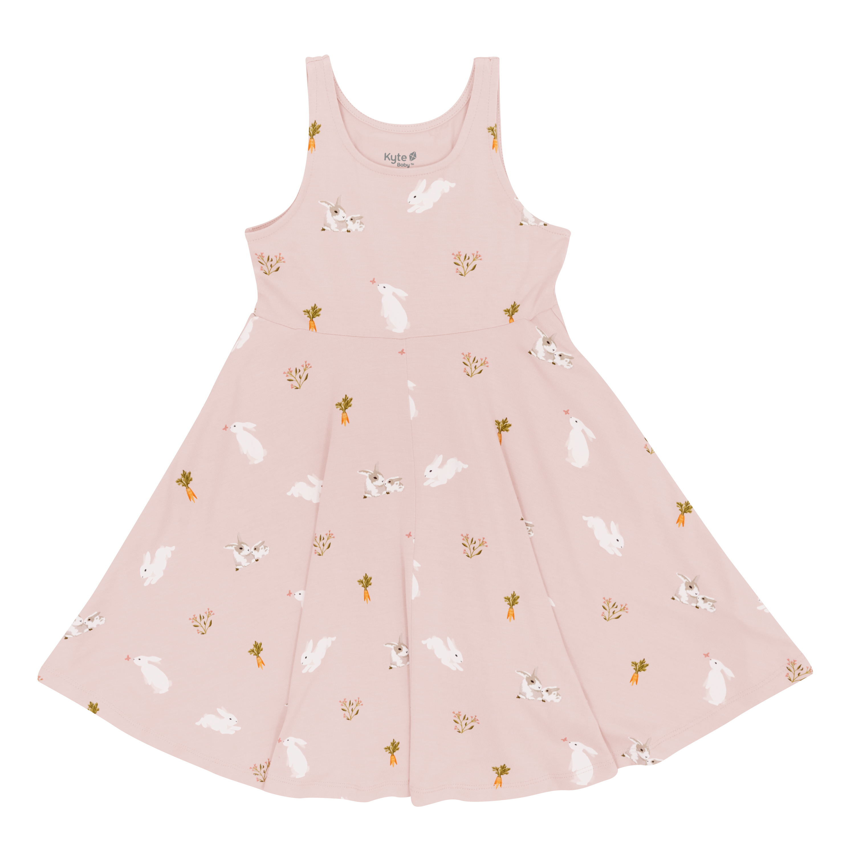 Tank Twirl Dress in Blush Rabbit