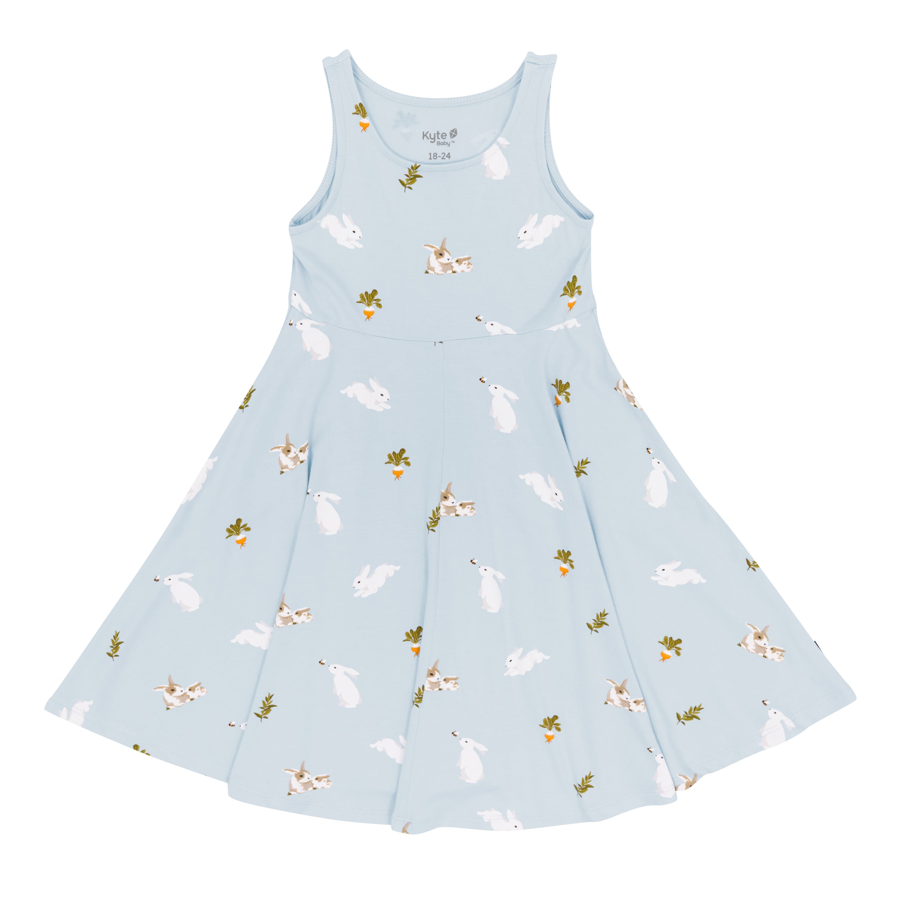 Tank Twirl Dress in Ice Rabbit