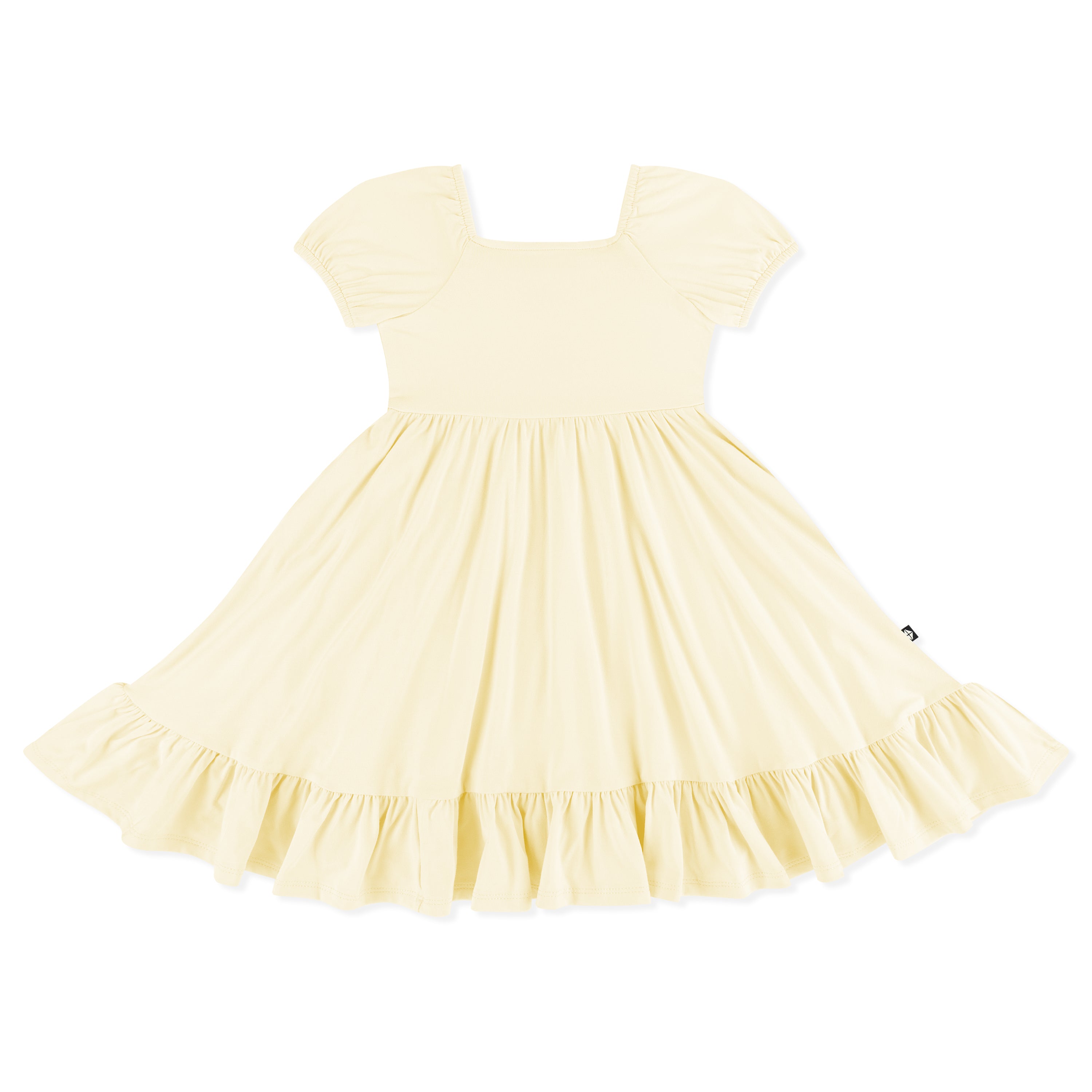 Product photo of the Puff Sleeve Twirl Dress in Chamomile