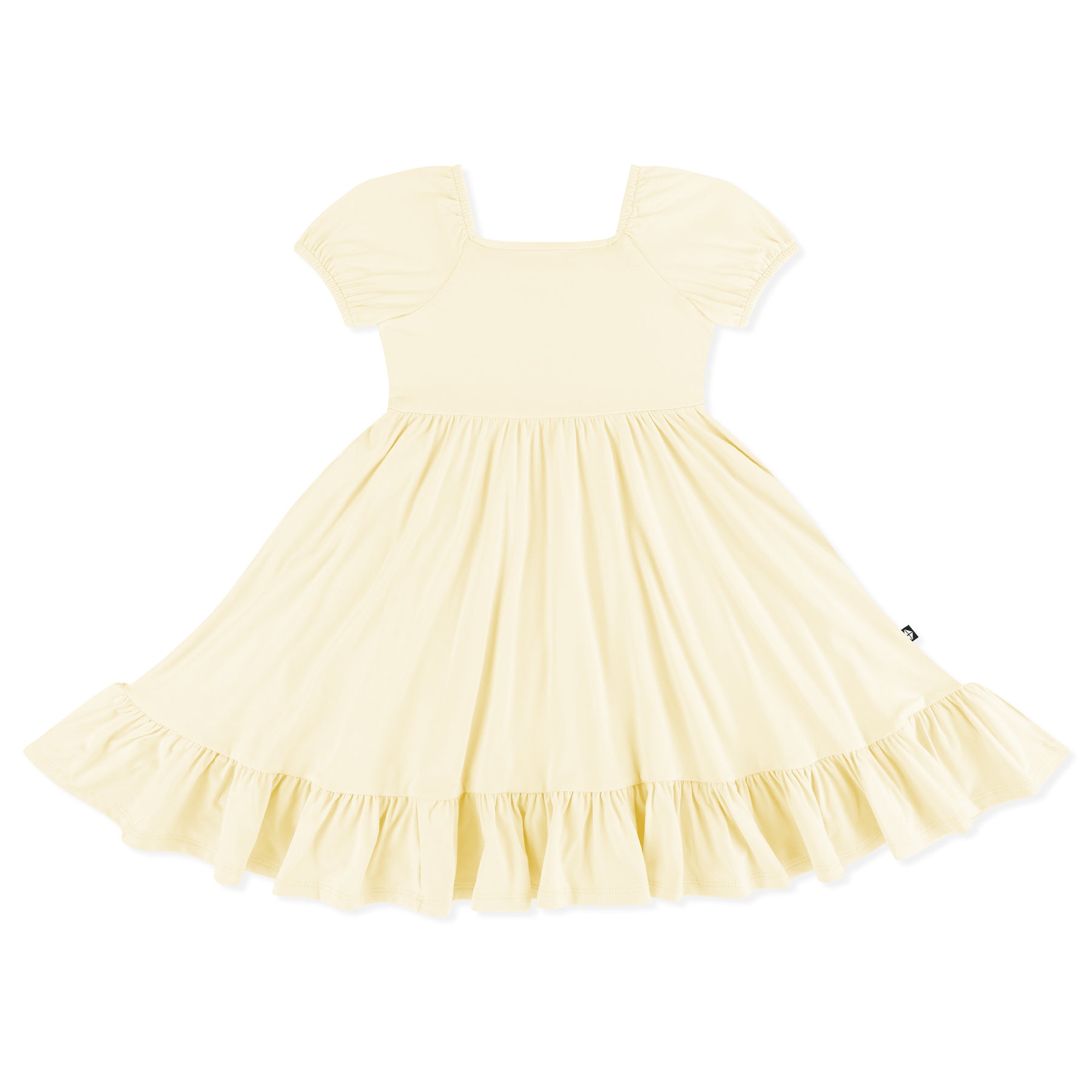 Product photo of the Puff Sleeve Twirl Dress in Chamomile