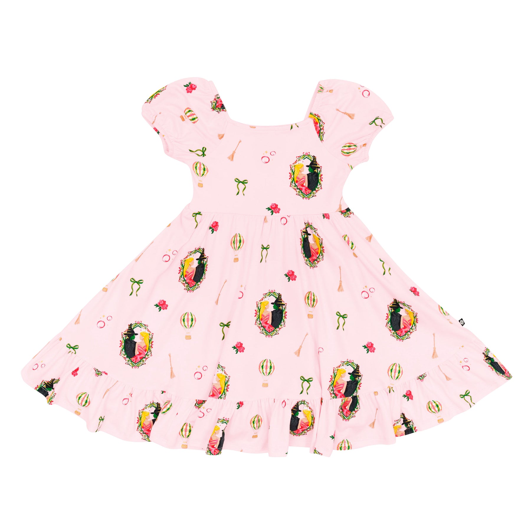 Product photo of the Puff Sleeve Twirl Dress in Wicked