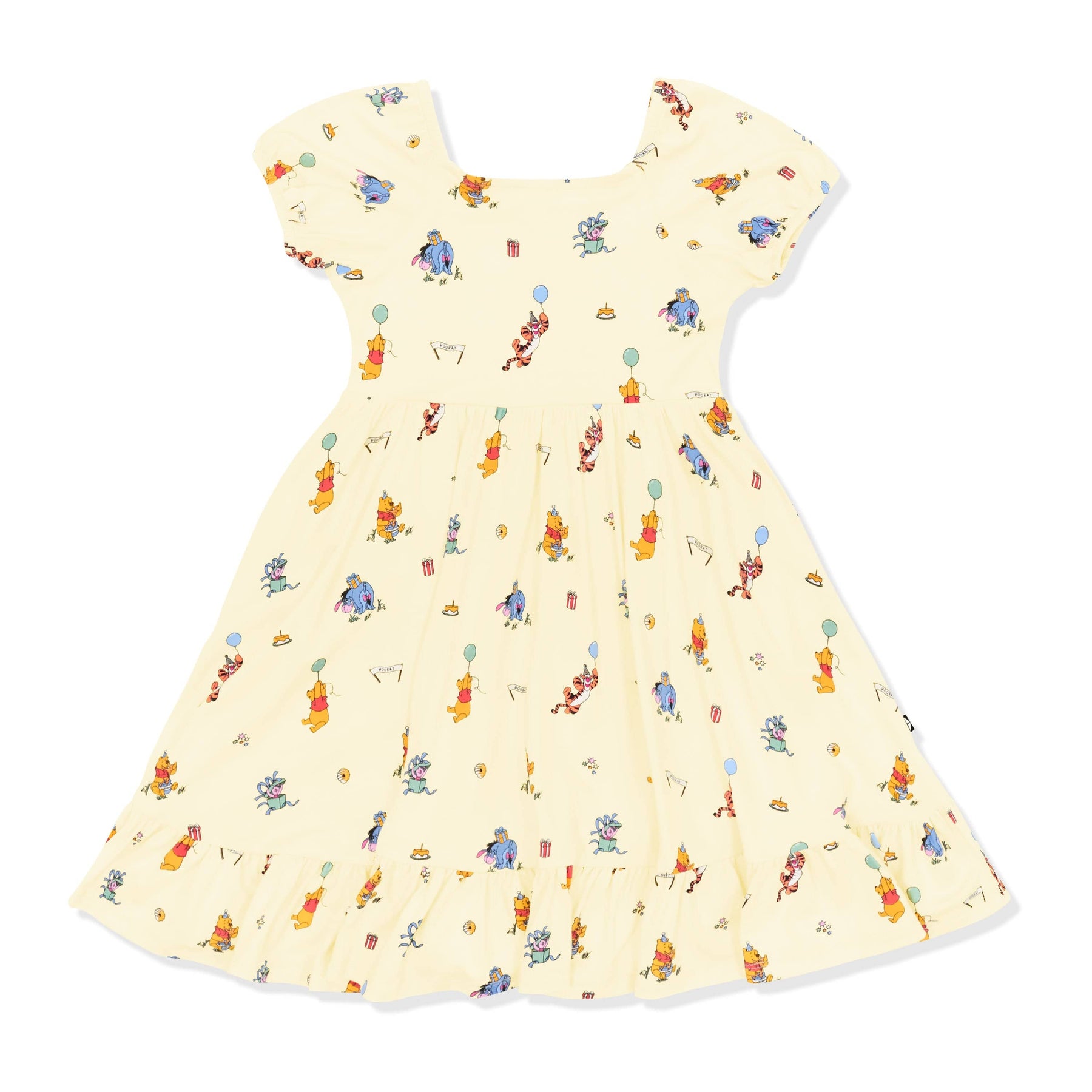 Puff Sleeve Twirl Dress in Winnie the Pooh Celebration Puff Sleeve Twirl Dress in Winnie the Pooh Celebration