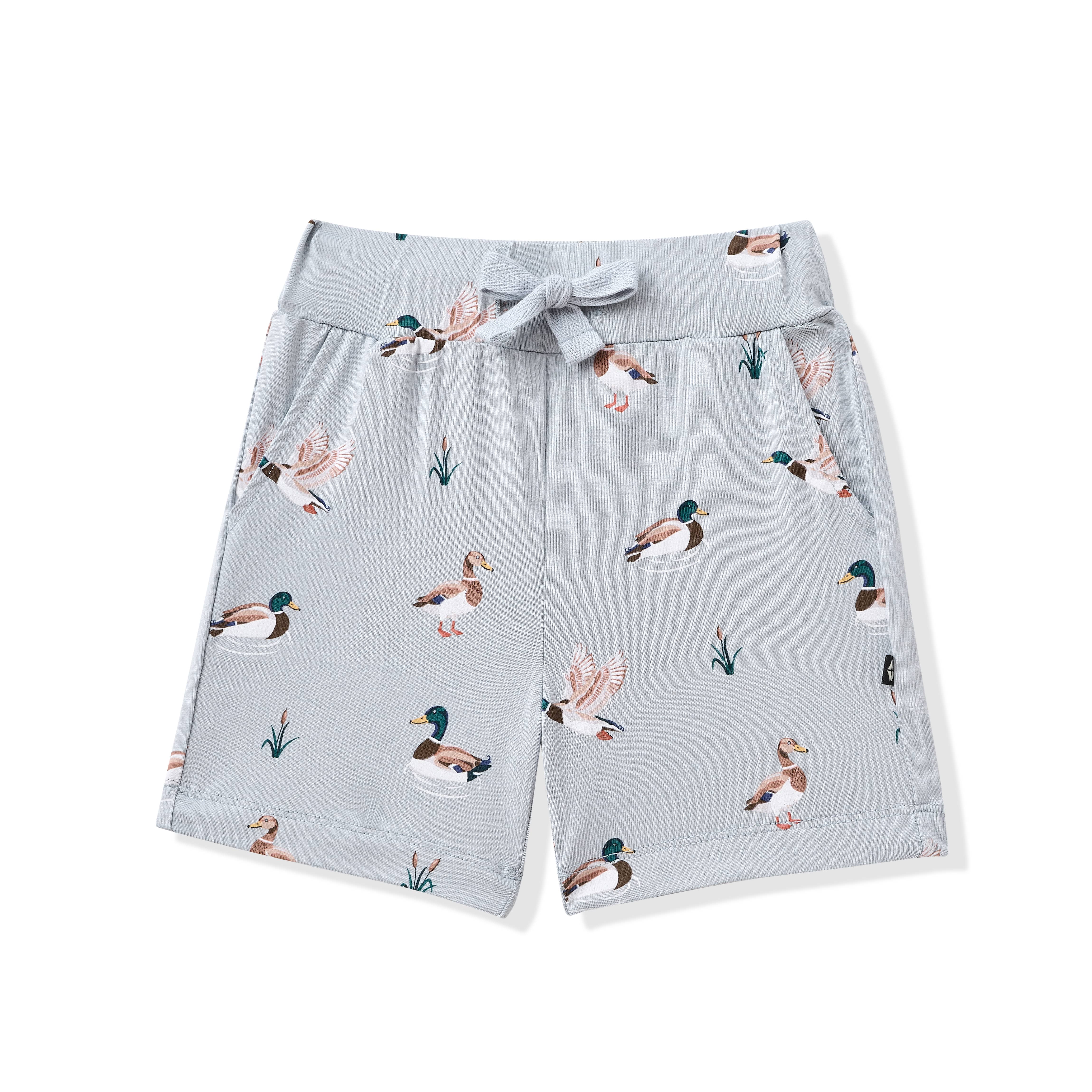 Product photo of the Drawstring Short in Mallard Duck shown on a white surface