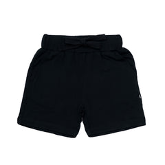Bamboo Drawstring Short in Midnight Black