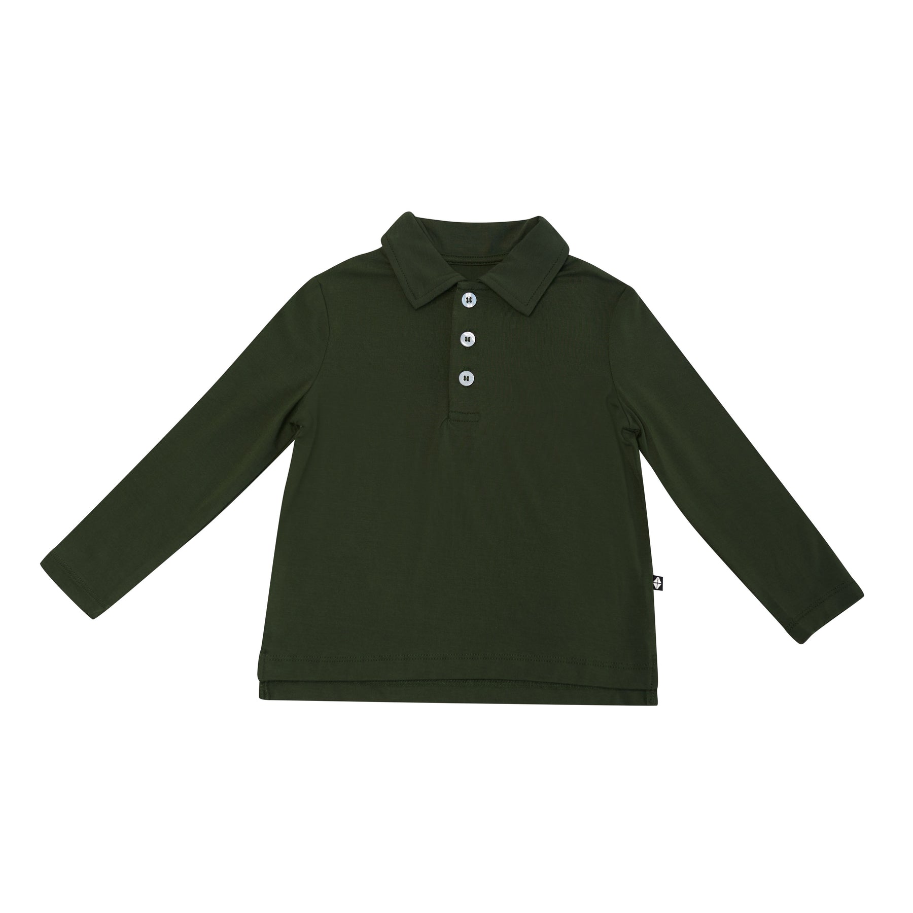 Product photo of the Toddler Long Sleeve Polo in Fir