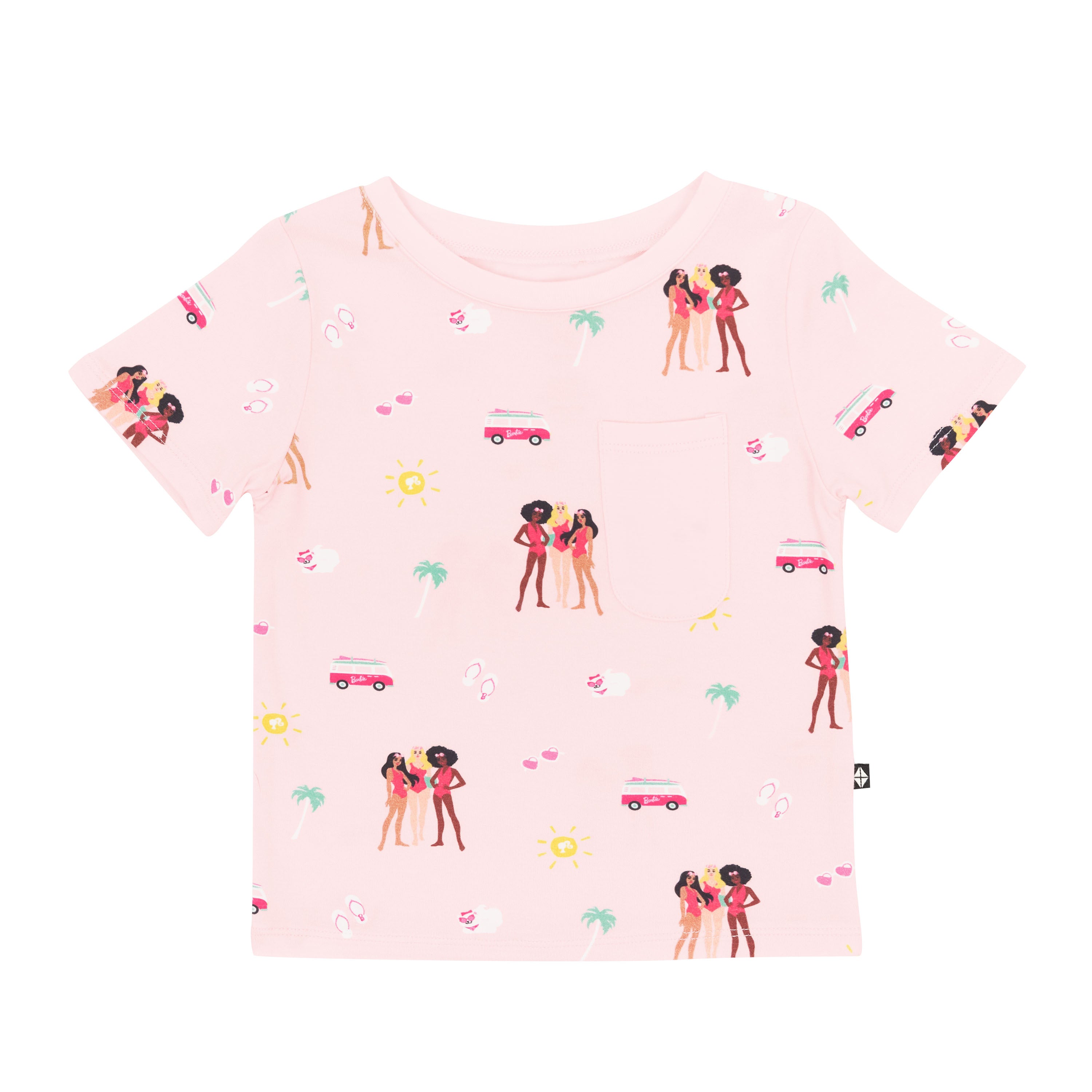 Toddler Crew Neck Tee in Barbie™ Beach