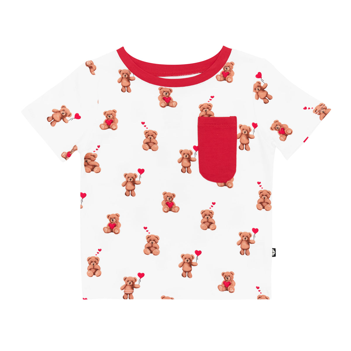 Product photo of the Toddler Crew Neck Tee in Bear Hearts