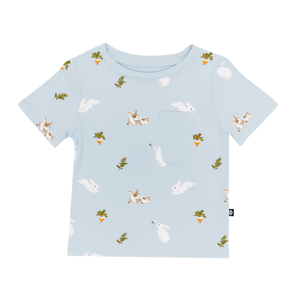 Toddler Crew Neck Tee in Ice Rabbit