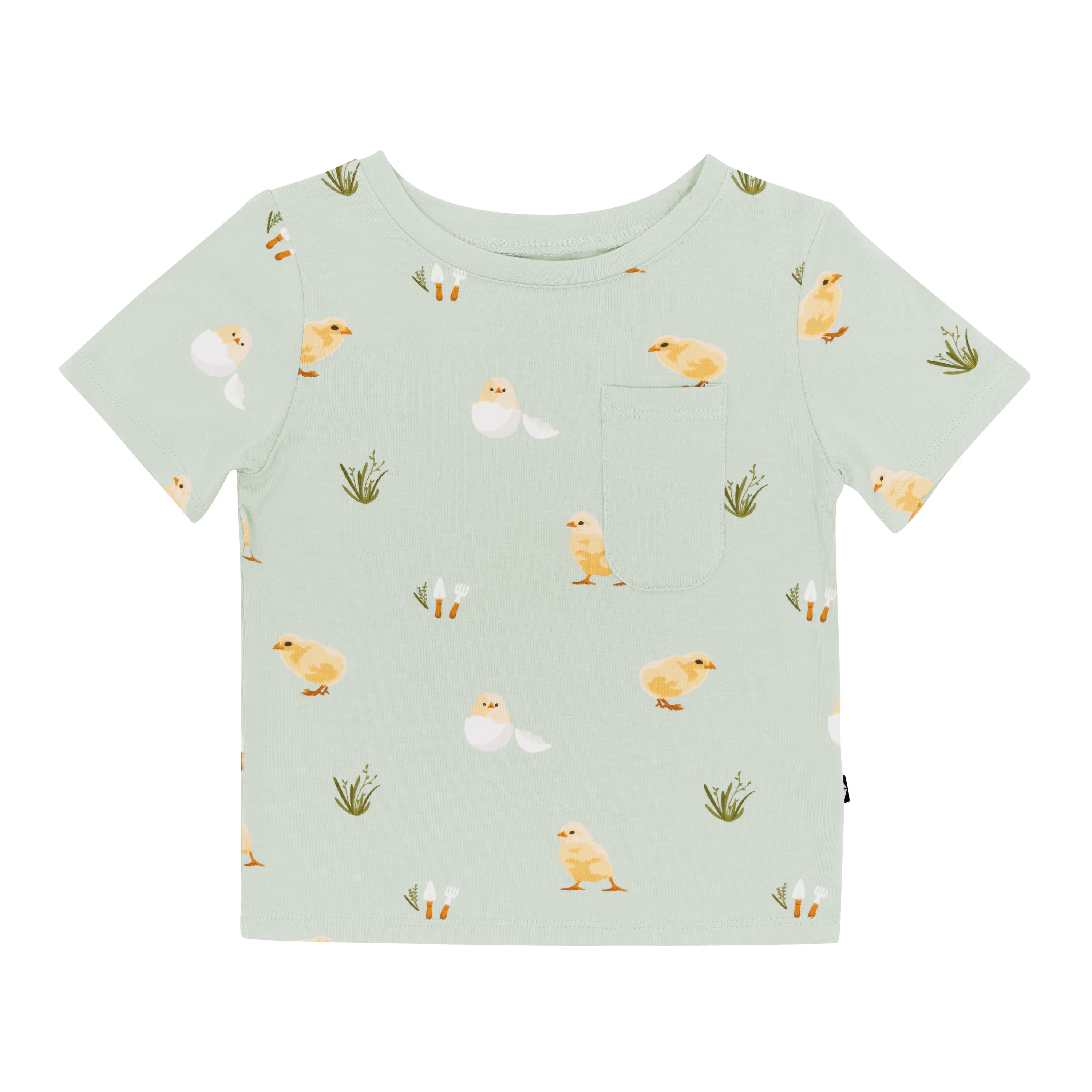 Toddler Crew Neck Tee in Aloe Chick