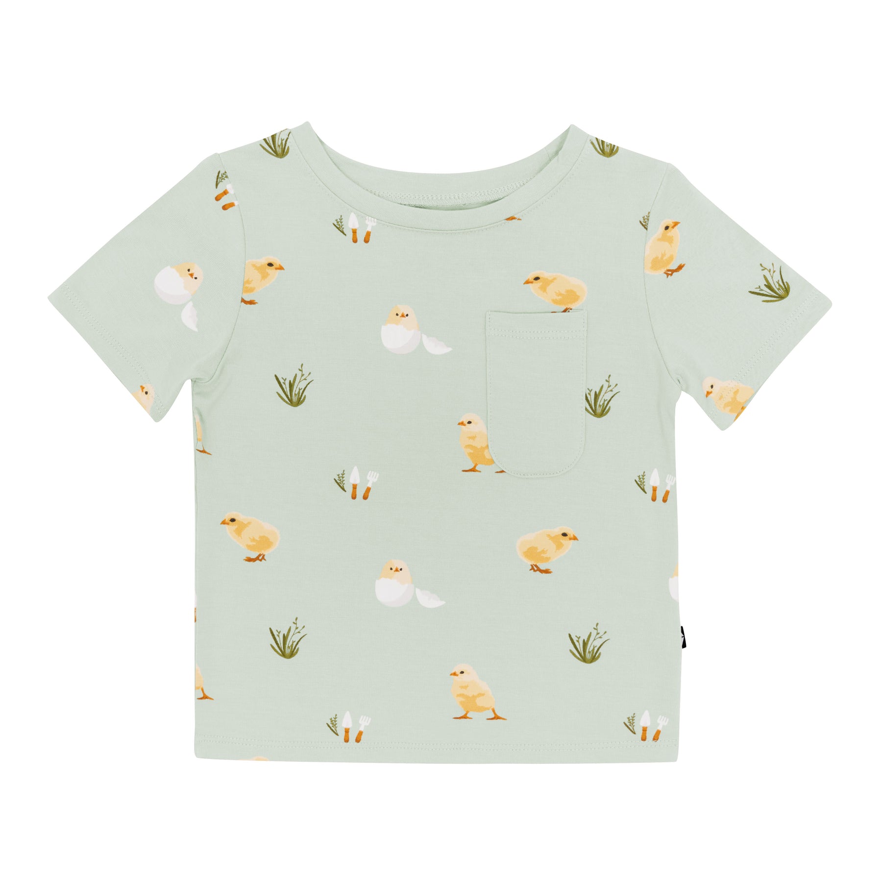 Toddler Crew Neck Tee in Aloe Chick