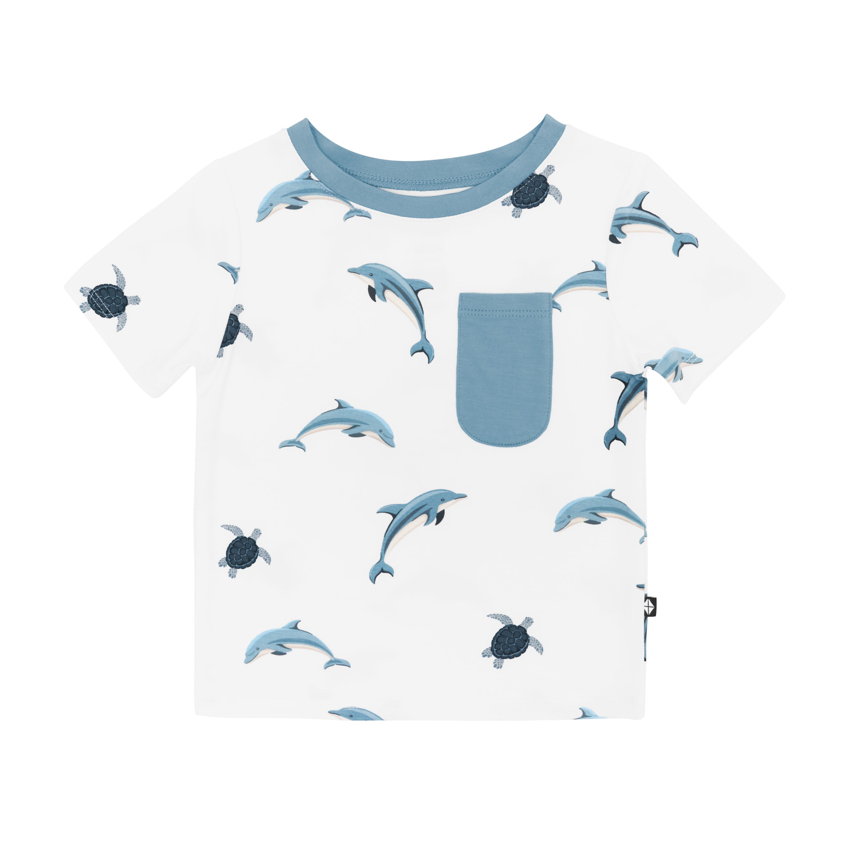 Toddler Crew Neck Tee in Dolphin