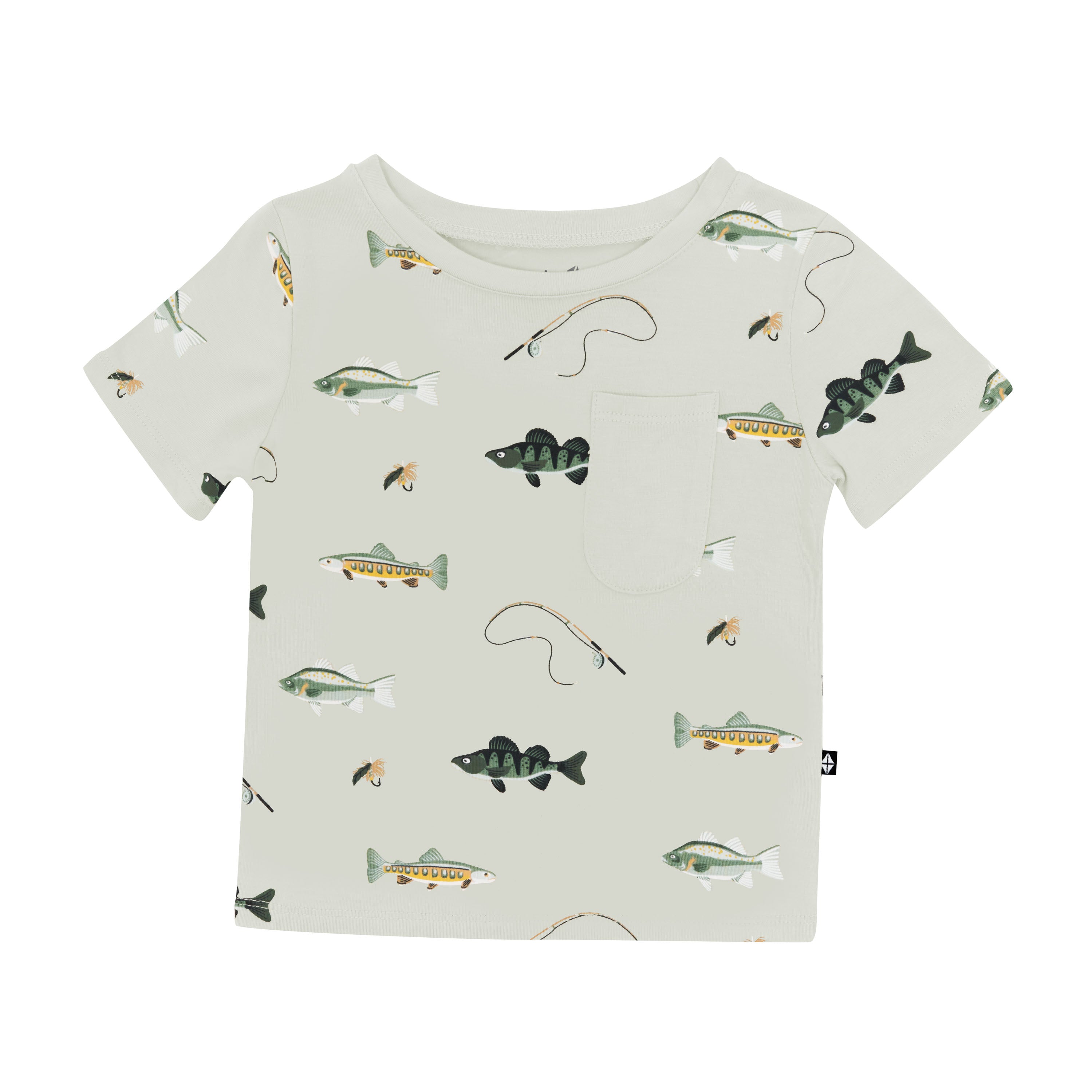 Toddler crew neck tee in fishing