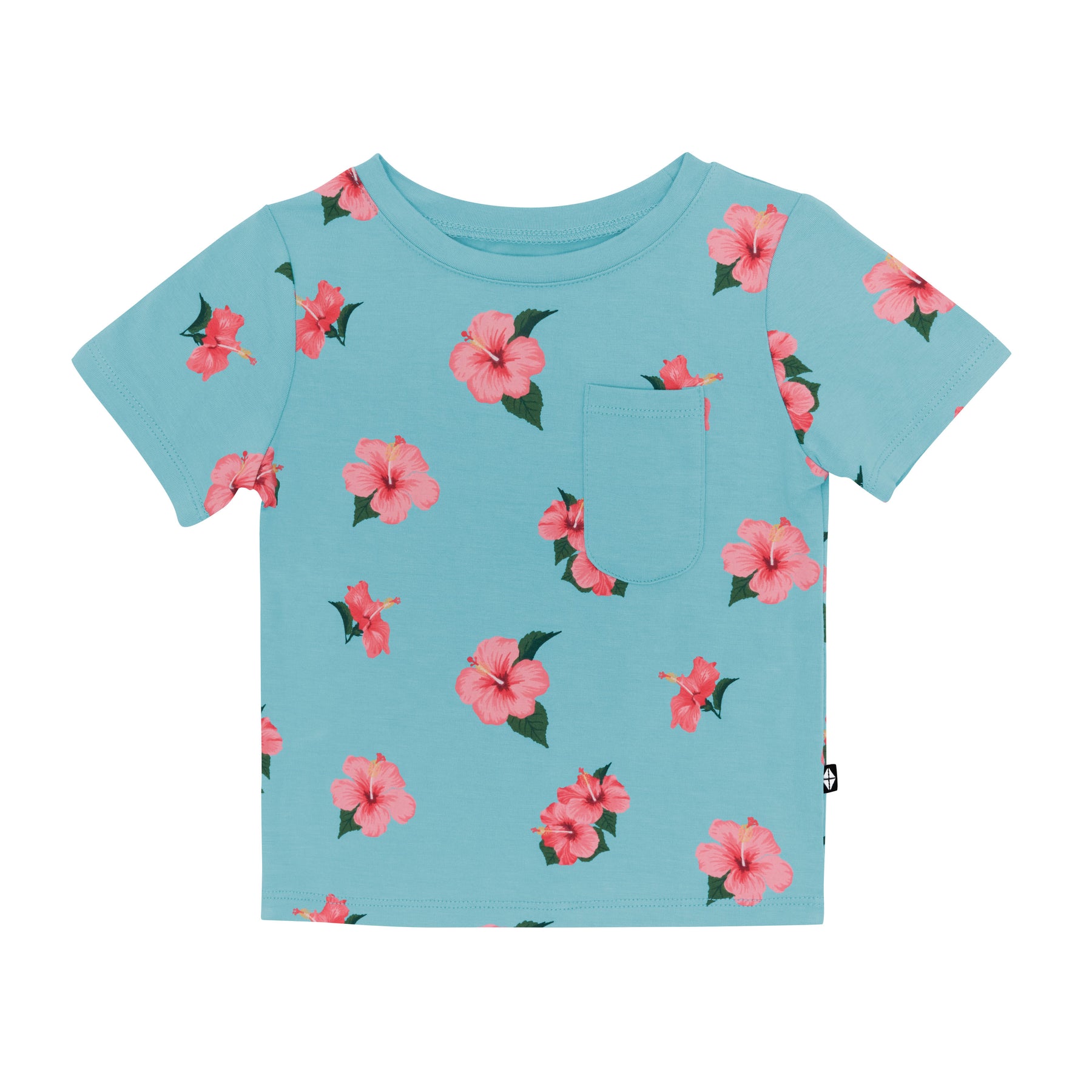 Toddler Crew Neck Tee in Hibiscus