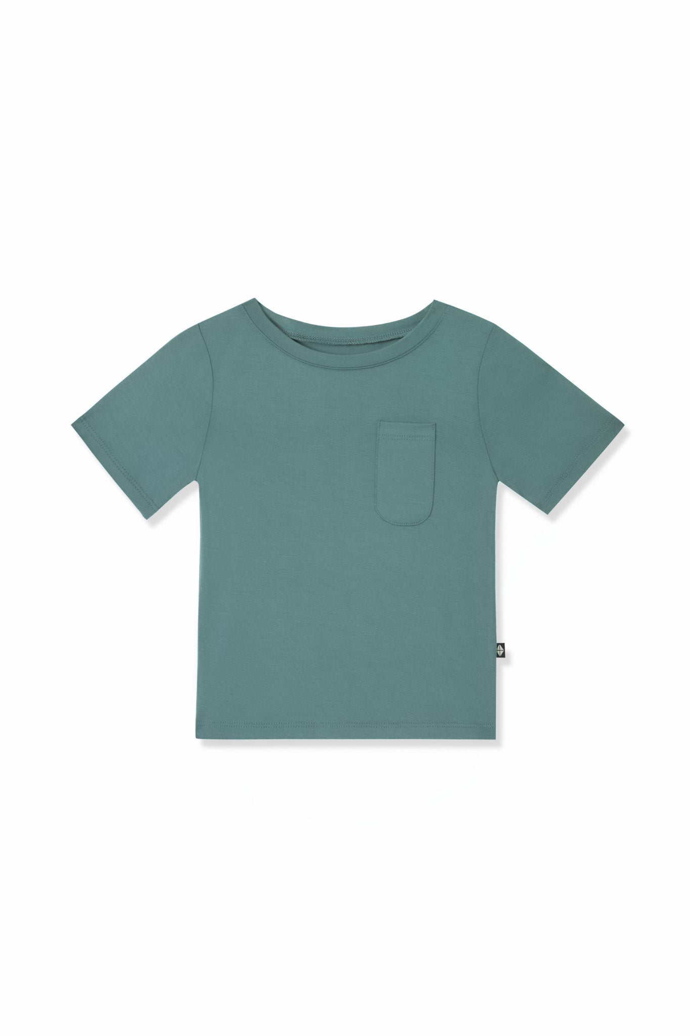 Toddler Crew Neck Tee in Pine on a white background