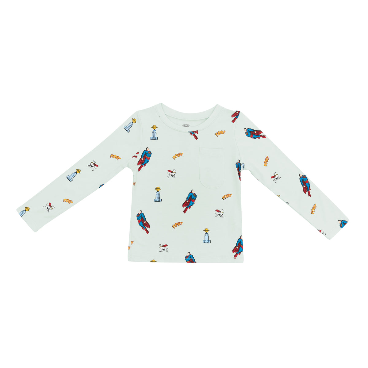 Kyte Baby's Long Sleeve Toddler Crew Neck Tee in Superman™