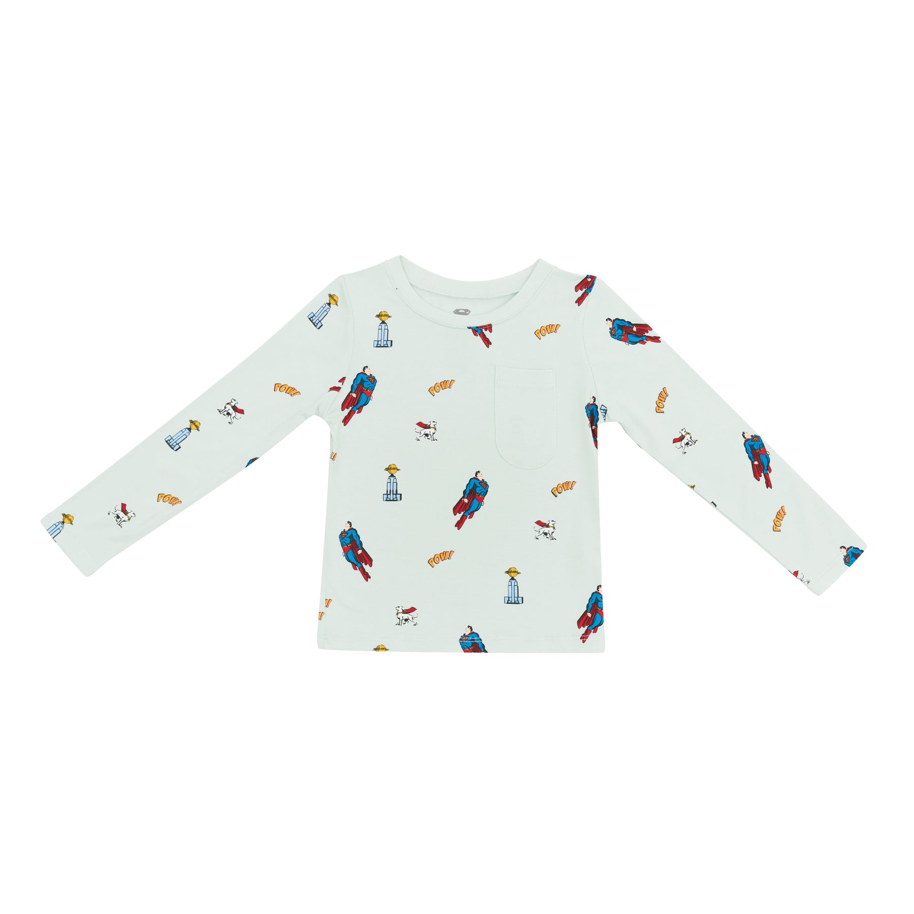Kyte Baby's Long Sleeve Toddler Crew Neck Tee in Superman™