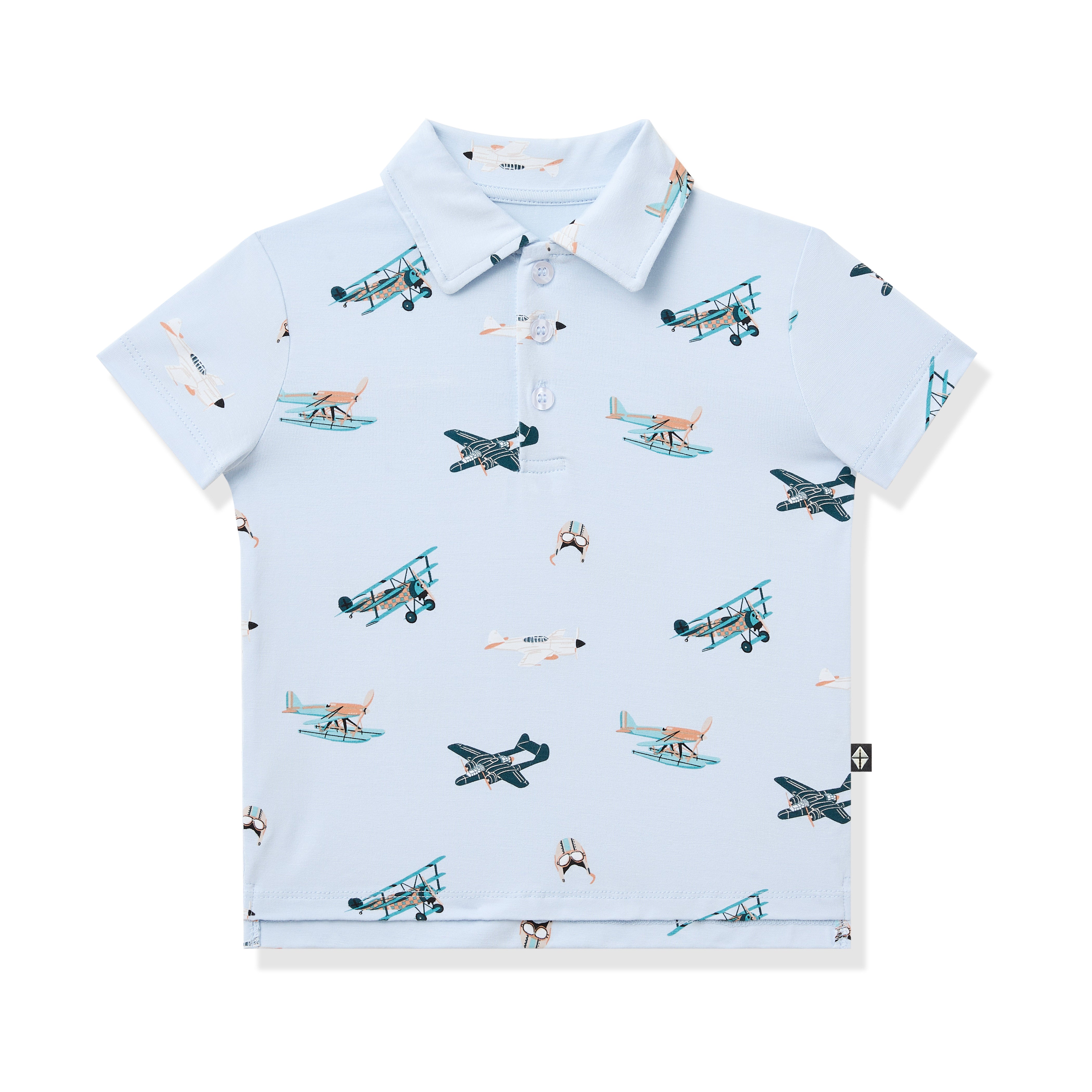 Product photo of the Toddler Short Sleeve Polo in Take Off on a white background