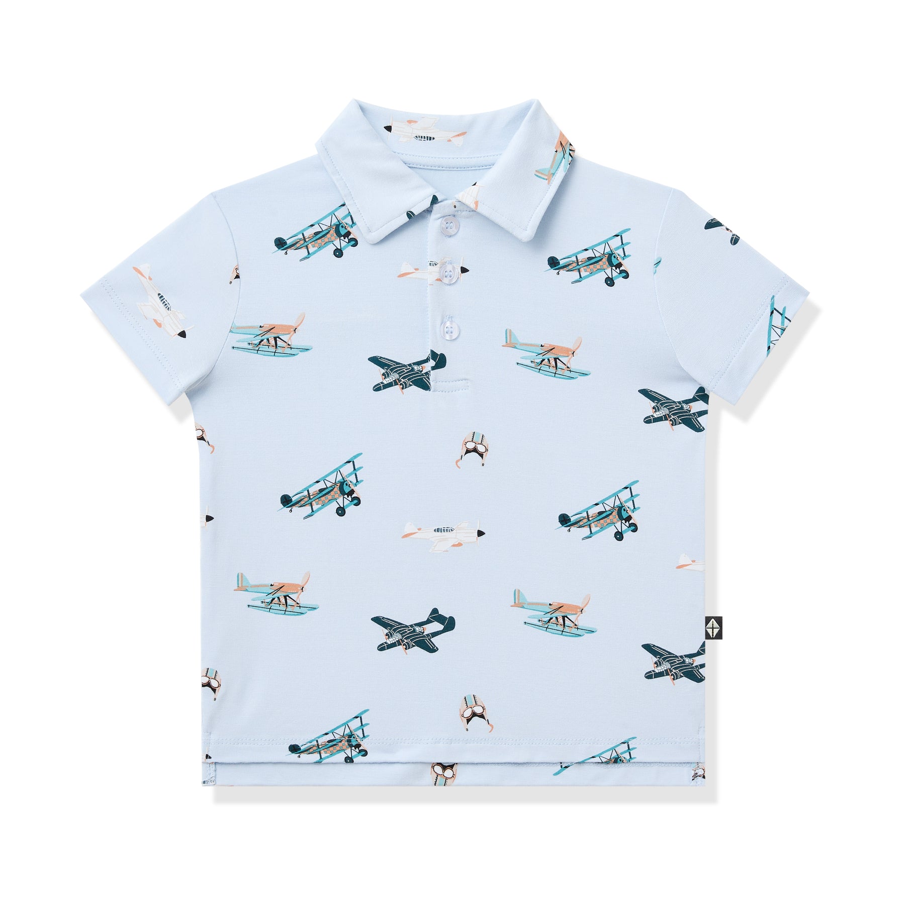 Product photo of the Toddler Short Sleeve Polo in Take Off on a white background