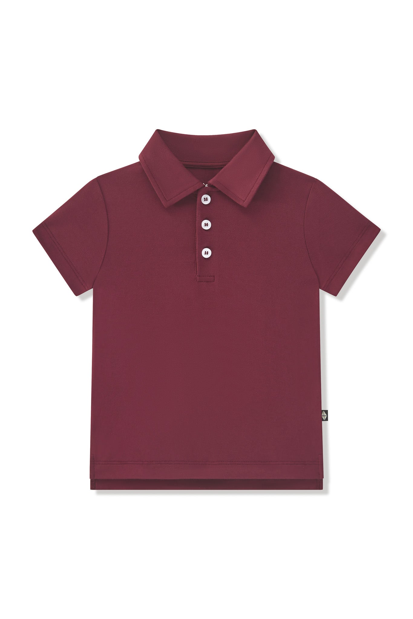 Toddler Short Sleeve Polo in Burgundy on a white background